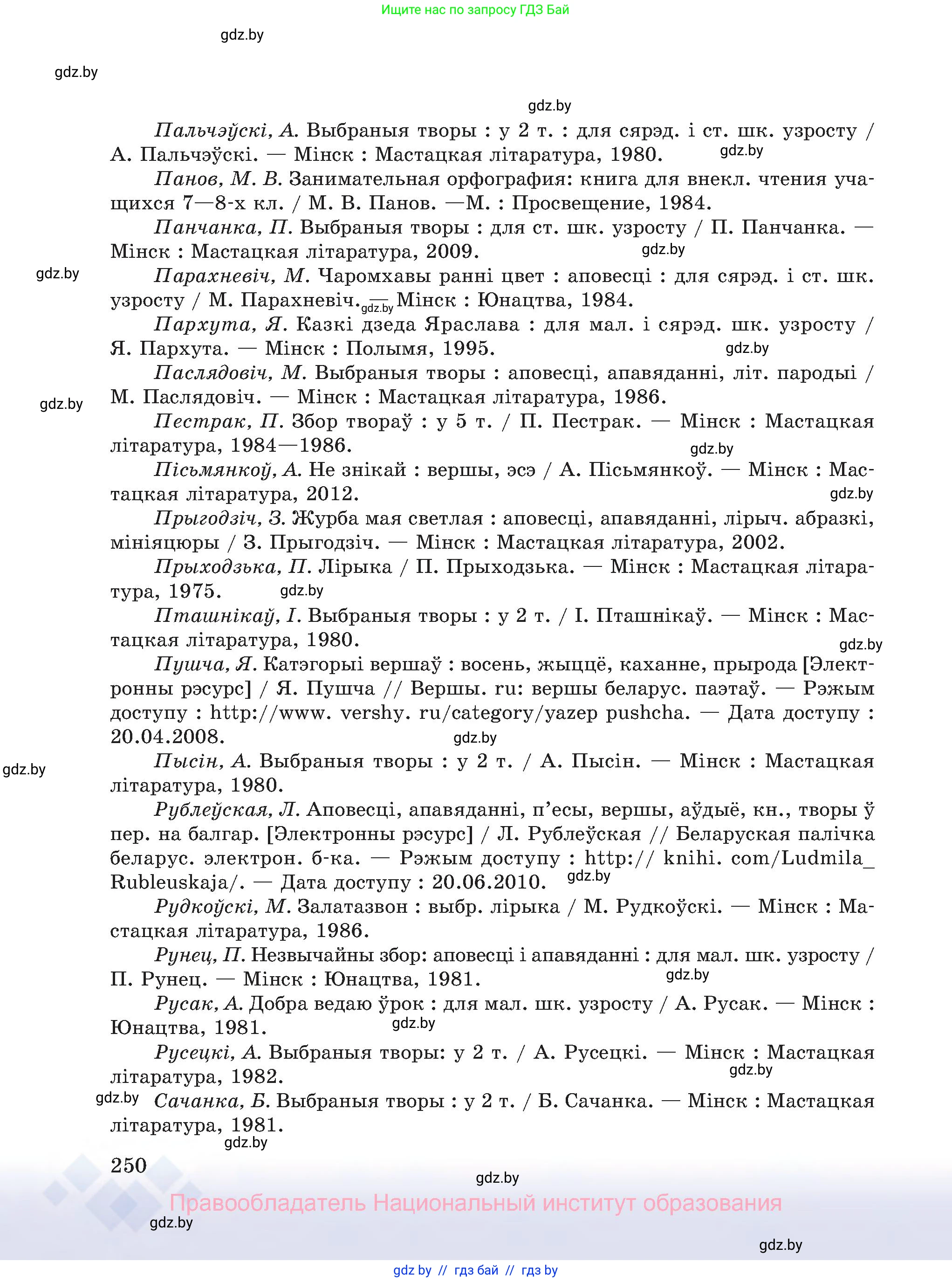 Белорусский язык (Беларуская мова), 8 класс Учебник, авторы: Бадзевіч Зінаіда Іванаўна, Саматыя Ірына Мікалаеўна, издательство Нацыянальны інстытут адукацыі, Минск, 2020, страница 250