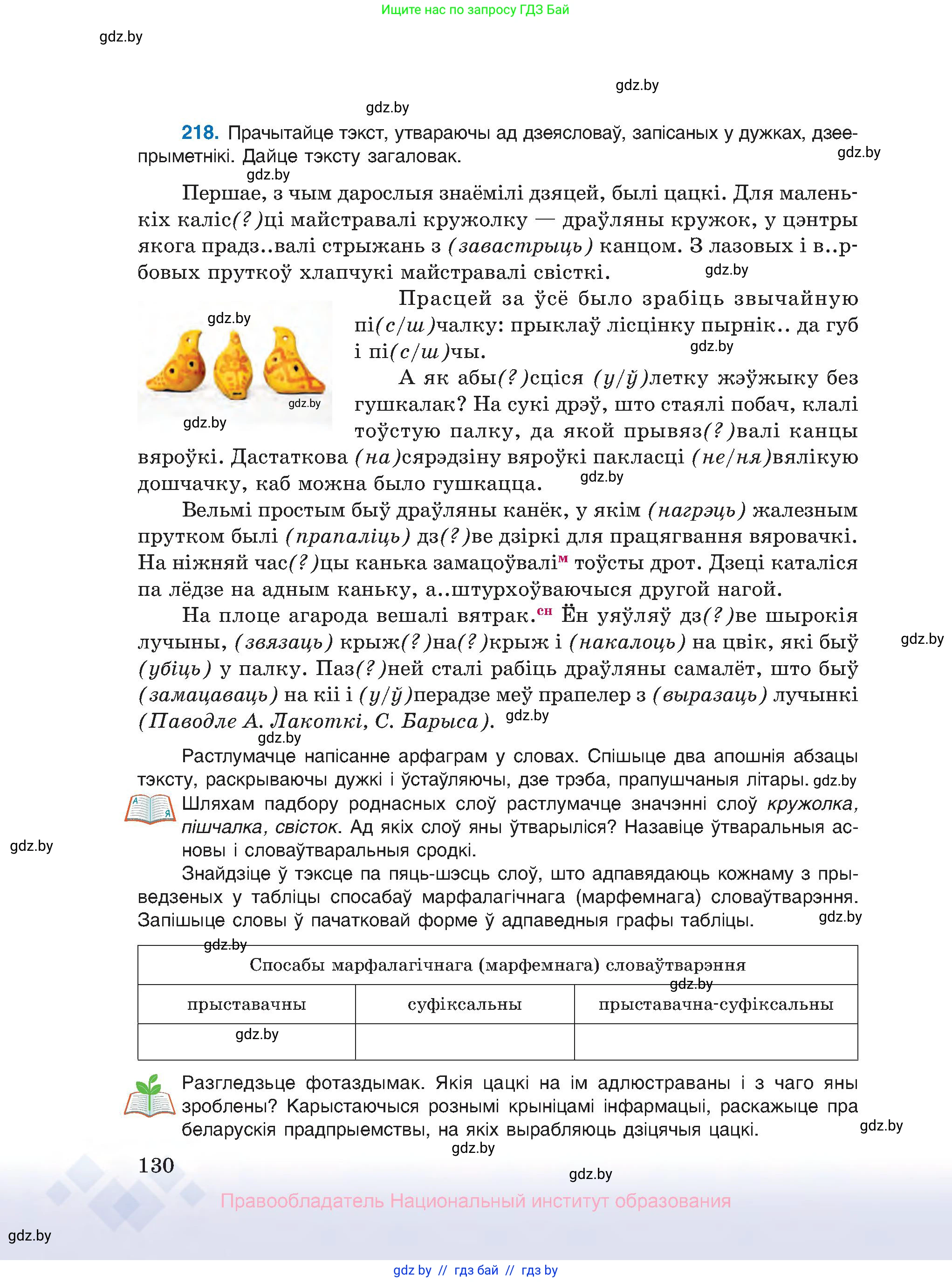 Белорусский язык (Беларуская мова), 10 класс Учебник, авторы: Валочка Ганна Міхайлаўна, Васюковіч Людміла Сяргееўна, Зелянко Вольга Уладзіміраўна, Міхнёнак С С, Якуба Святлана Міхайлаўна, издательство Нацыянальны інстытут адукацыі, Минск, 2020, страница 130