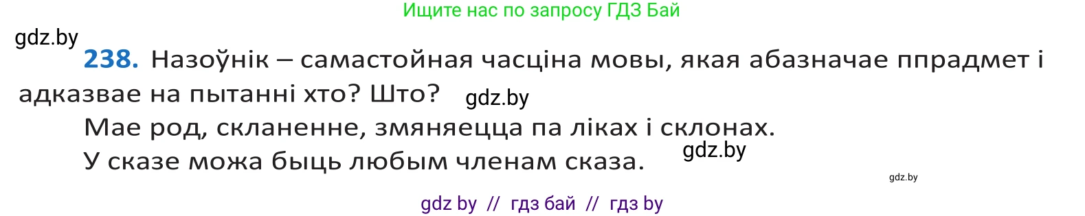 Белорусский язык (Беларуская мова), 10 класс Учебник, авторы: Валочка Ганна Міхайлаўна, Васюковіч Людміла Сяргееўна, Зелянко Вольга Уладзіміраўна, Міхнёнак С С, Якуба Святлана Міхайлаўна, издательство Нацыянальны інстытут адукацыі, Минск, 2020, страница 145, номер 238, Решение 2