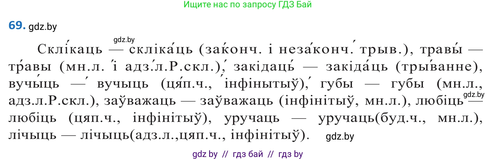 Белорусский язык (Беларуская мова), 10 класс Учебник, авторы: Валочка Ганна Міхайлаўна, Васюковіч Людміла Сяргееўна, Зелянко Вольга Уладзіміраўна, Міхнёнак С С, Якуба Святлана Міхайлаўна, издательство Нацыянальны інстытут адукацыі, Минск, 2020, страница 45, номер 69, Решение 2
