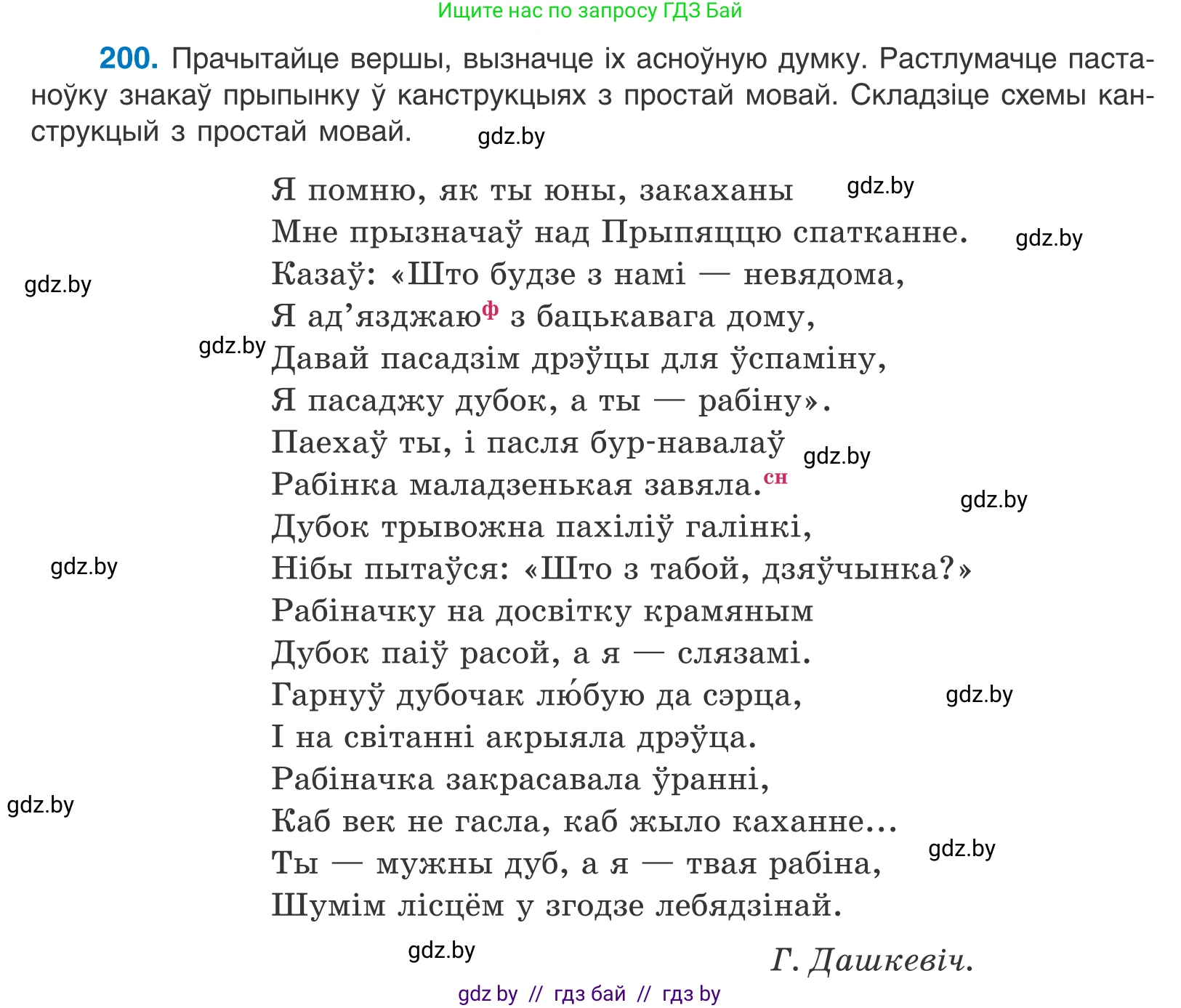 Белорусский язык (Беларуская мова), 11 класс Учебник, авторы: Валочка Ганна Міхайлаўна, Васюковіч Людміла Сяргееўна, Зелянко Вольга Уладзіміраўна, Міхнёнак С С, Якуба Святлана Міхайлаўна, издательство Нацыянальны інстытут адукацыі, Минск, 2021, страница 138, номер 200, Условие