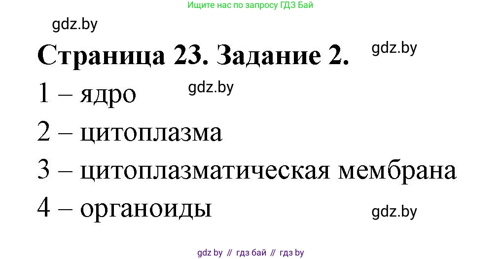 Биология, 6 класс рабочая тетрадь, авторы: Лисов Николай Дмитриевич, Борщевская Елена Валерьевна, издательство Аверсэв, Минск, 2021, жёлтого цвета, страница 23, номер 2, Решение