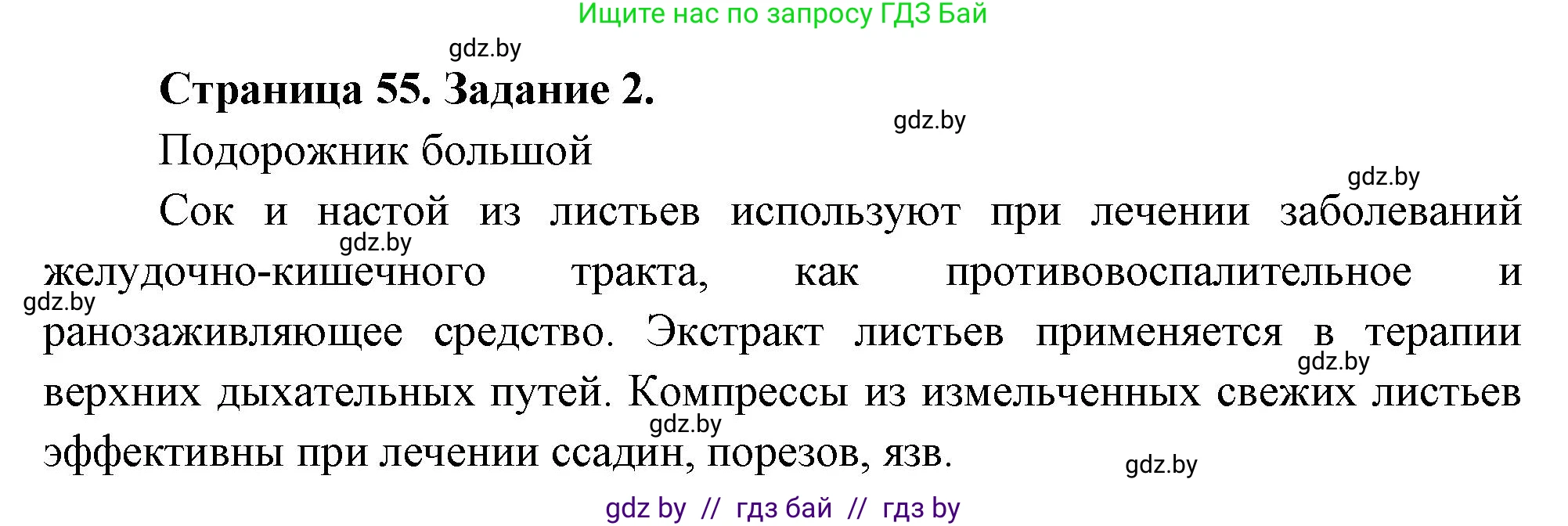 Биология, 6 класс рабочая тетрадь, авторы: Лисов Николай Дмитриевич, Борщевская Елена Валерьевна, издательство Аверсэв, Минск, 2021, жёлтого цвета, страница 55, номер 2, Решение