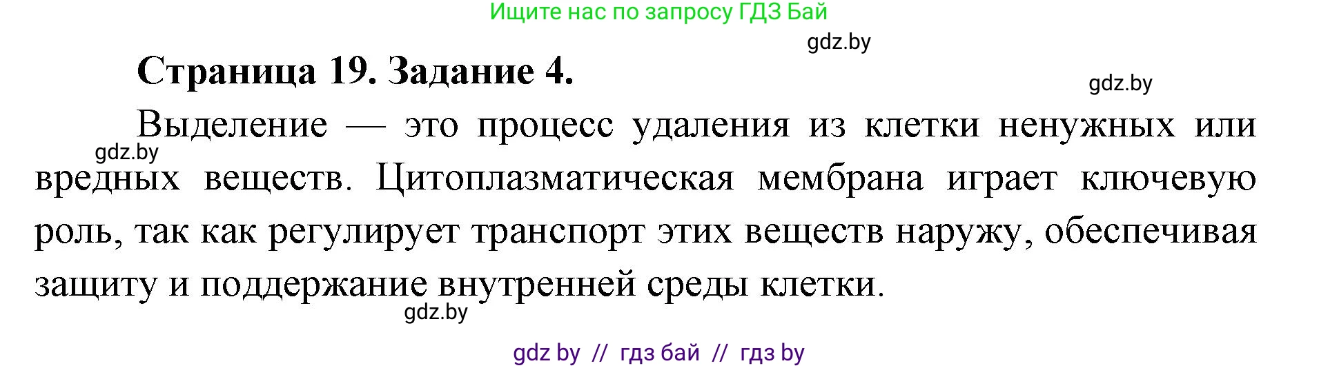 Биология, 6 класс Сборник контрольных и самостоятельных работ, авторы: Городович Наталья Ивановна, Капцевич Марина Викторовна, Сеген Елена Адамовна, издательство Аверсэв, Минск, 2021, страница 19, номер 4, Решение