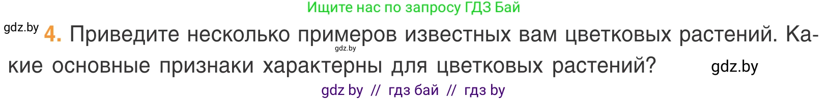 Биология, 6 класс Учебник, автор: Лисов Николай Дмитриевич, издательство Народная асвета, Минск, 2021, зелёного цвета, страница 58, номер 4, Условие