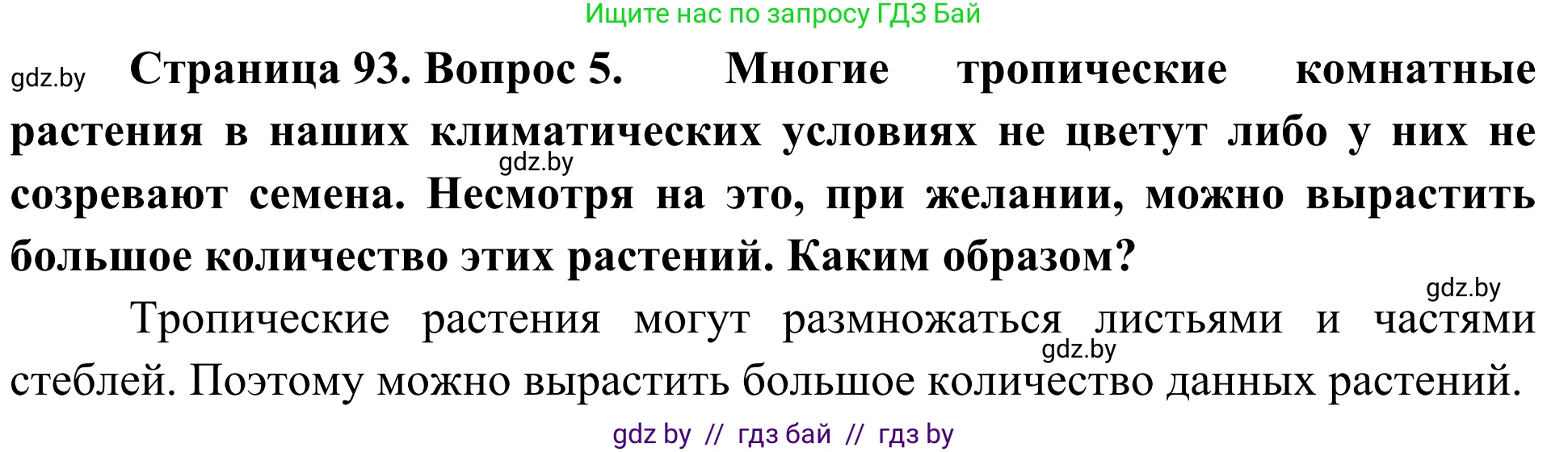 Биология, 6 класс Учебник, автор: Лисов Николай Дмитриевич, издательство Народная асвета, Минск, 2021, зелёного цвета, страница 93, номер 5, Решение