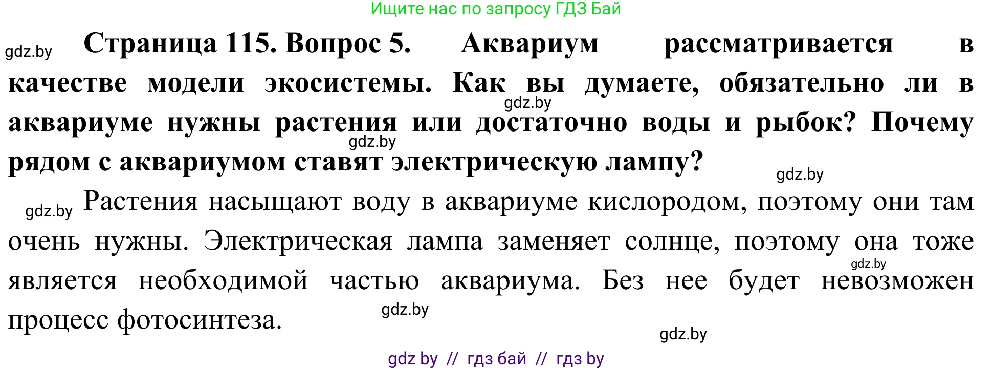 Биология, 6 класс Учебник, автор: Лисов Николай Дмитриевич, издательство Народная асвета, Минск, 2021, зелёного цвета, страница 115, номер 5, Решение
