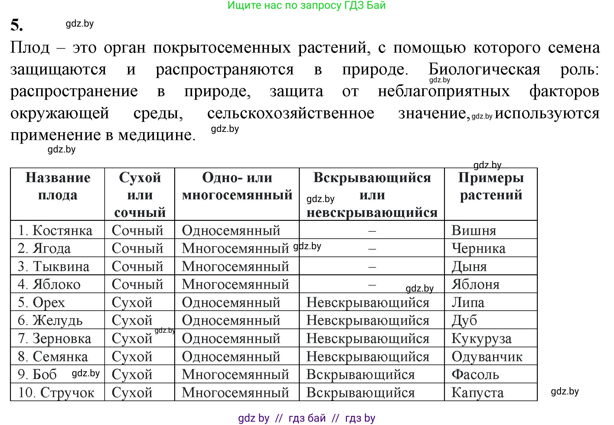 Биология, 7 класс Тетрадь для лабораторных и практических работ, автор: Лисов Николай Дмитриевич, издательство Аверсэв, Минск, 2022, зелёного цвета, страница 53, номер 5, Решение