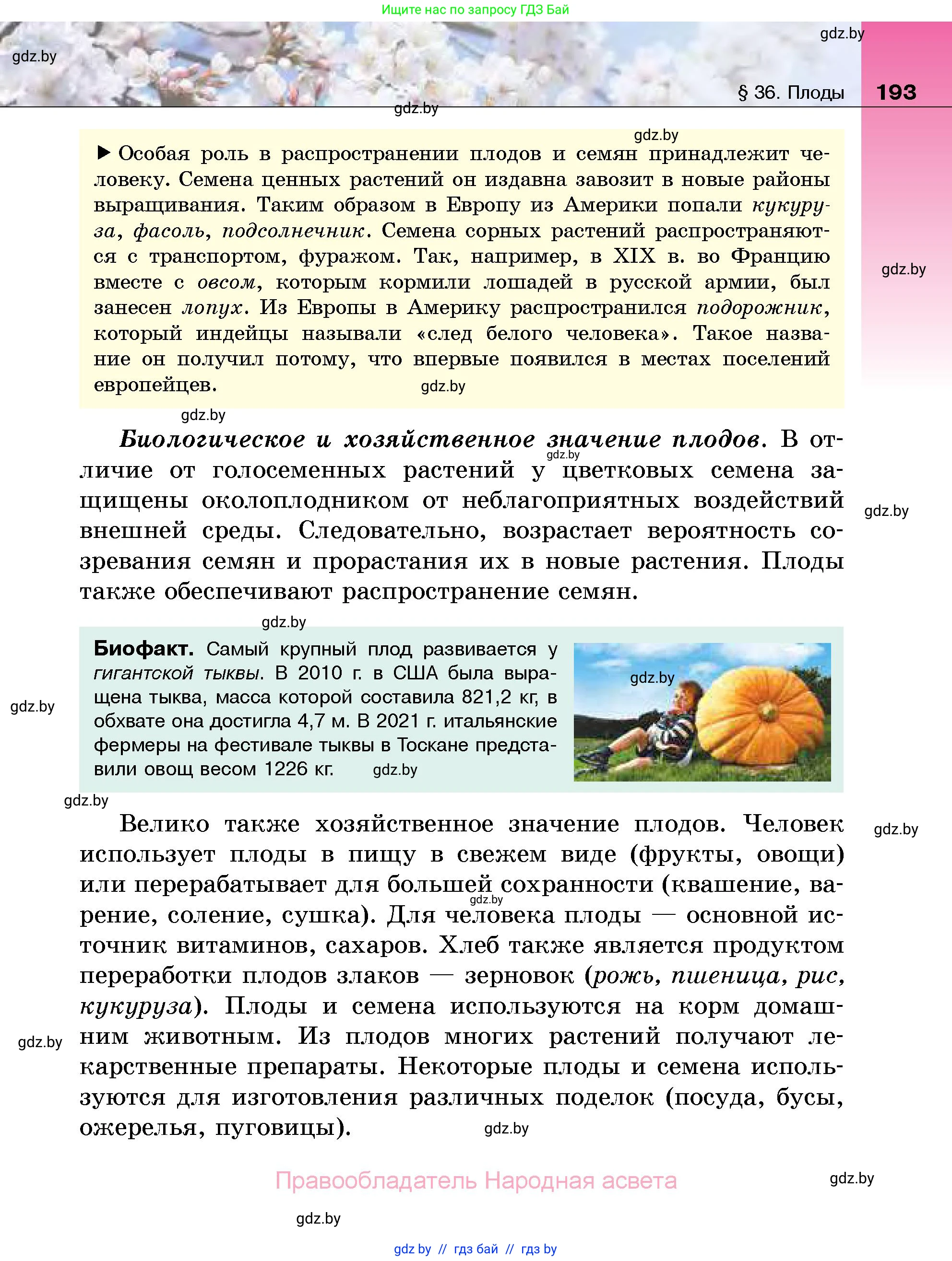 Биология, 7 класс Учебник, автор: Лисов Николай Дмитриевич, издательство Народная асвета, Минск, 2022, зелёного цвета, страница 193