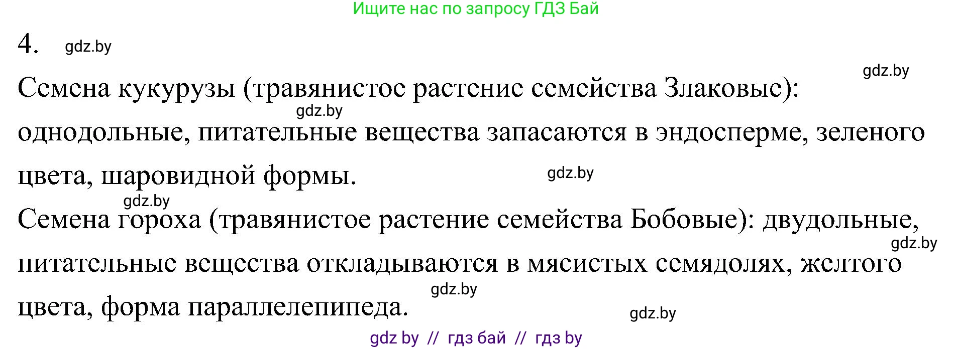 Биология, 7 класс Учебник, автор: Лисов Николай Дмитриевич, издательство Народная асвета, Минск, 2022, зелёного цвета, страница 198, номер 4, Решение