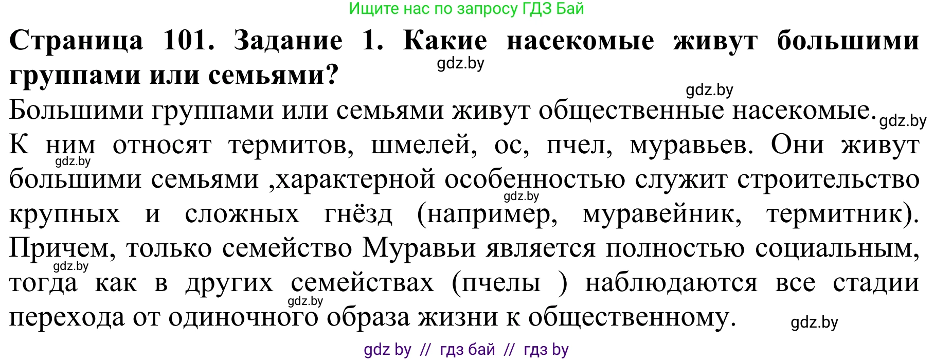 Биология, 8 класс Учебник, авторы: Бедарик Ирина Геннадьевна, Бедарик Александр Евгеньевич, Иванов Владимир Николаевич, издательство Адукацыя i выхаванне, Минск, 2023, зелёного цвета, страница 101, Решение