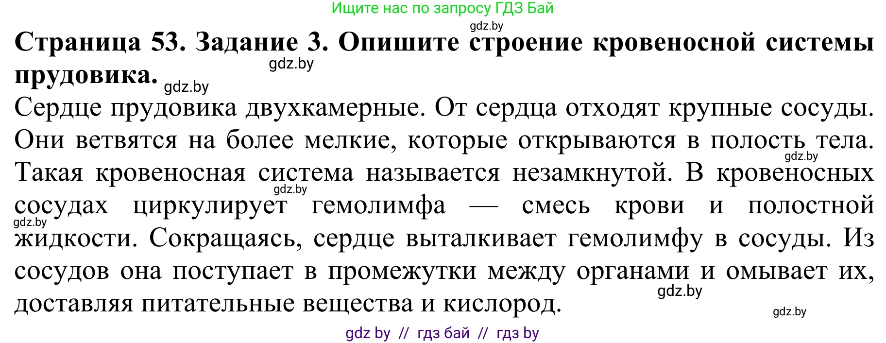 Биология, 8 класс Учебник, авторы: Бедарик Ирина Геннадьевна, Бедарик Александр Евгеньевич, Иванов Владимир Николаевич, издательство Адукацыя i выхаванне, Минск, 2023, зелёного цвета, страница 53, номер 3, Решение