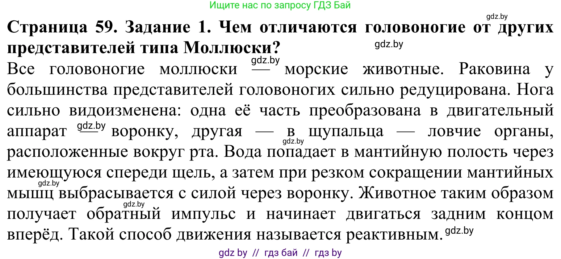 Биология, 8 класс Учебник, авторы: Бедарик Ирина Геннадьевна, Бедарик Александр Евгеньевич, Иванов Владимир Николаевич, издательство Адукацыя i выхаванне, Минск, 2023, зелёного цвета, страница 59, номер 1, Решение