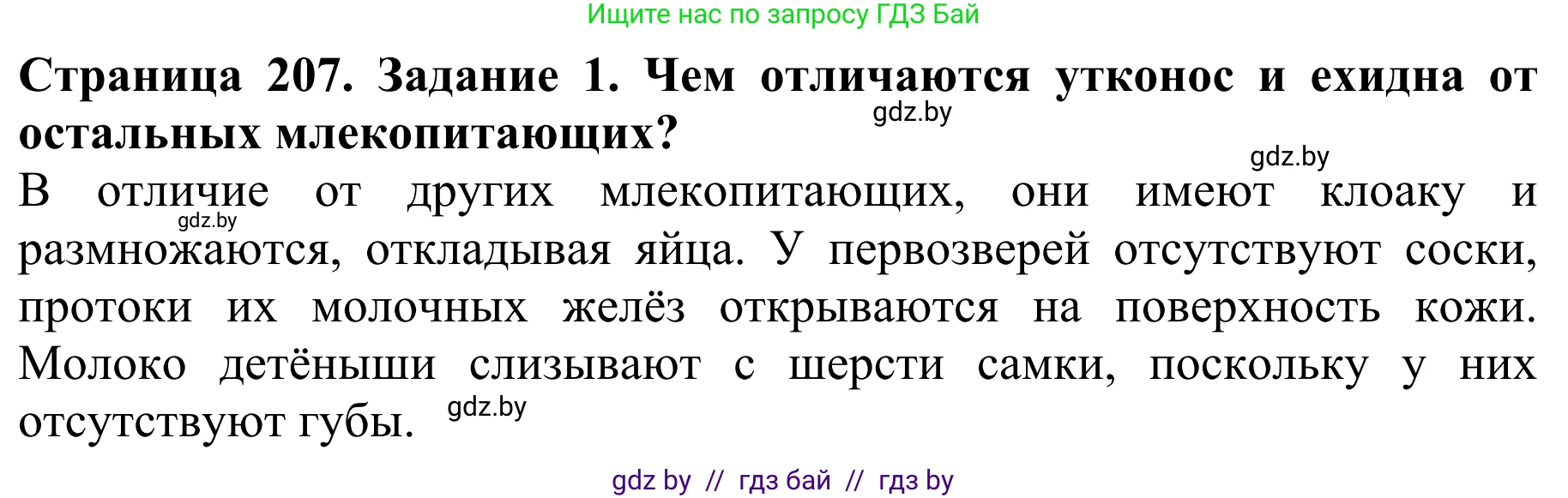 Биология, 8 класс Учебник, авторы: Бедарик Ирина Геннадьевна, Бедарик Александр Евгеньевич, Иванов Владимир Николаевич, издательство Адукацыя i выхаванне, Минск, 2023, зелёного цвета, страница 207, номер 1, Решение