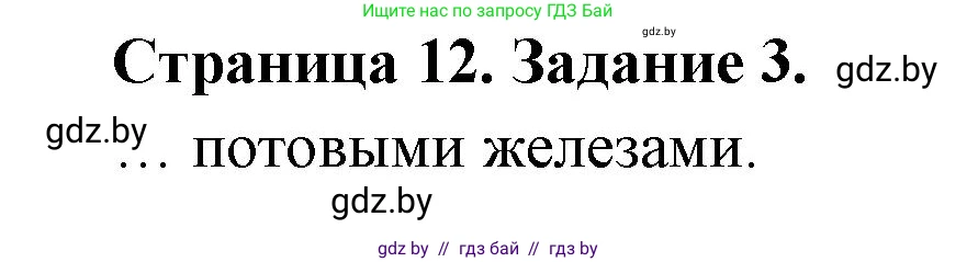 Биология, 8 класс Сборник контрольных и самостоятельных работ, авторы: Дубков Сергей Григорьевич, Городович Наталья Ивановна, Сеген Елена Адамовна, издательство Аверсэв, Минск, 2025, страница 12, номер 3, Решение