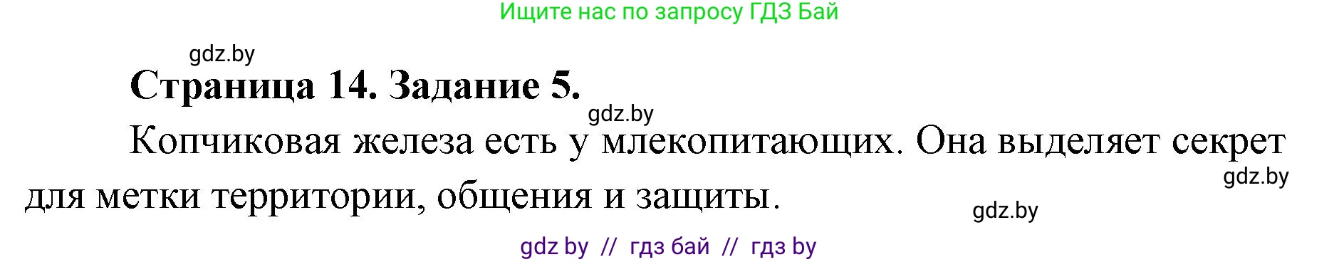Биология, 8 класс Сборник контрольных и самостоятельных работ, авторы: Дубков Сергей Григорьевич, Городович Наталья Ивановна, Сеген Елена Адамовна, издательство Аверсэв, Минск, 2025, страница 14, номер 5, Решение