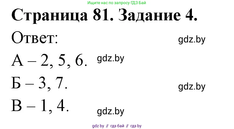 Биология, 8 класс Сборник контрольных и самостоятельных работ, авторы: Дубков Сергей Григорьевич, Городович Наталья Ивановна, Сеген Елена Адамовна, издательство Аверсэв, Минск, 2025, страница 81, номер 4, Решение