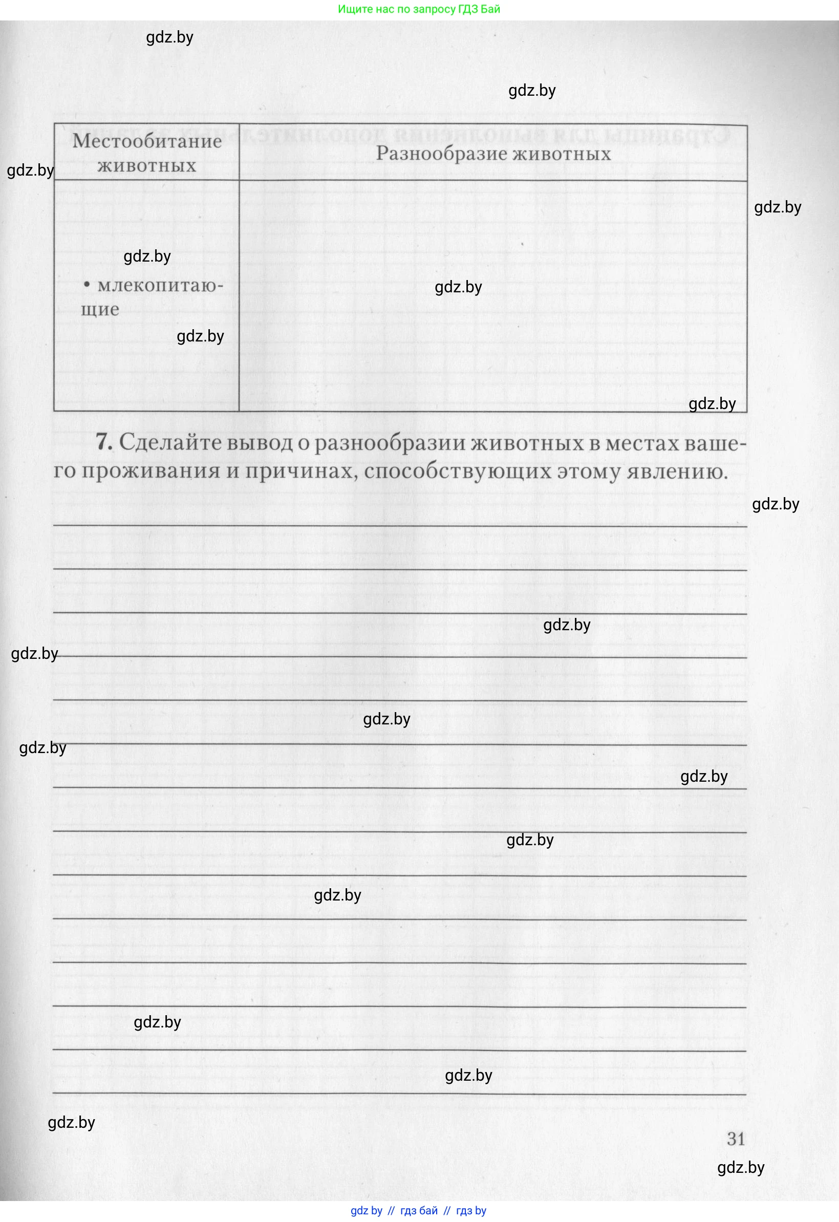 Биология, 8 класс тетрадь для экскусрий, лабораторных и практических работ, автор: Рогожников Олег Николаевич, издательство Сэр-Вит, Минск, 2021, сиреневого цвета, страница 31