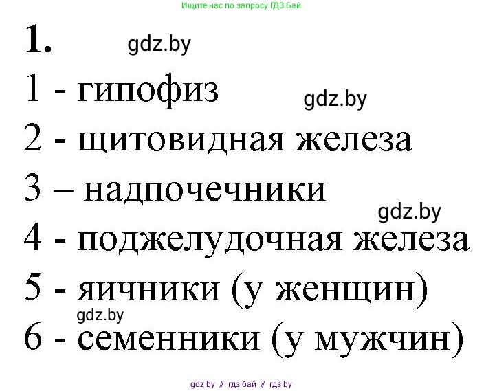 Биология, 9 класс рабочая тетрадь, авторы: Борисов Олег Леонидович, Антипенко Алеся Анатольевна, Мащенко Михаил Васильевич, издательство Аверсэв, Минск, 2019, салатового цвета, страница 34, номер 1, Решение