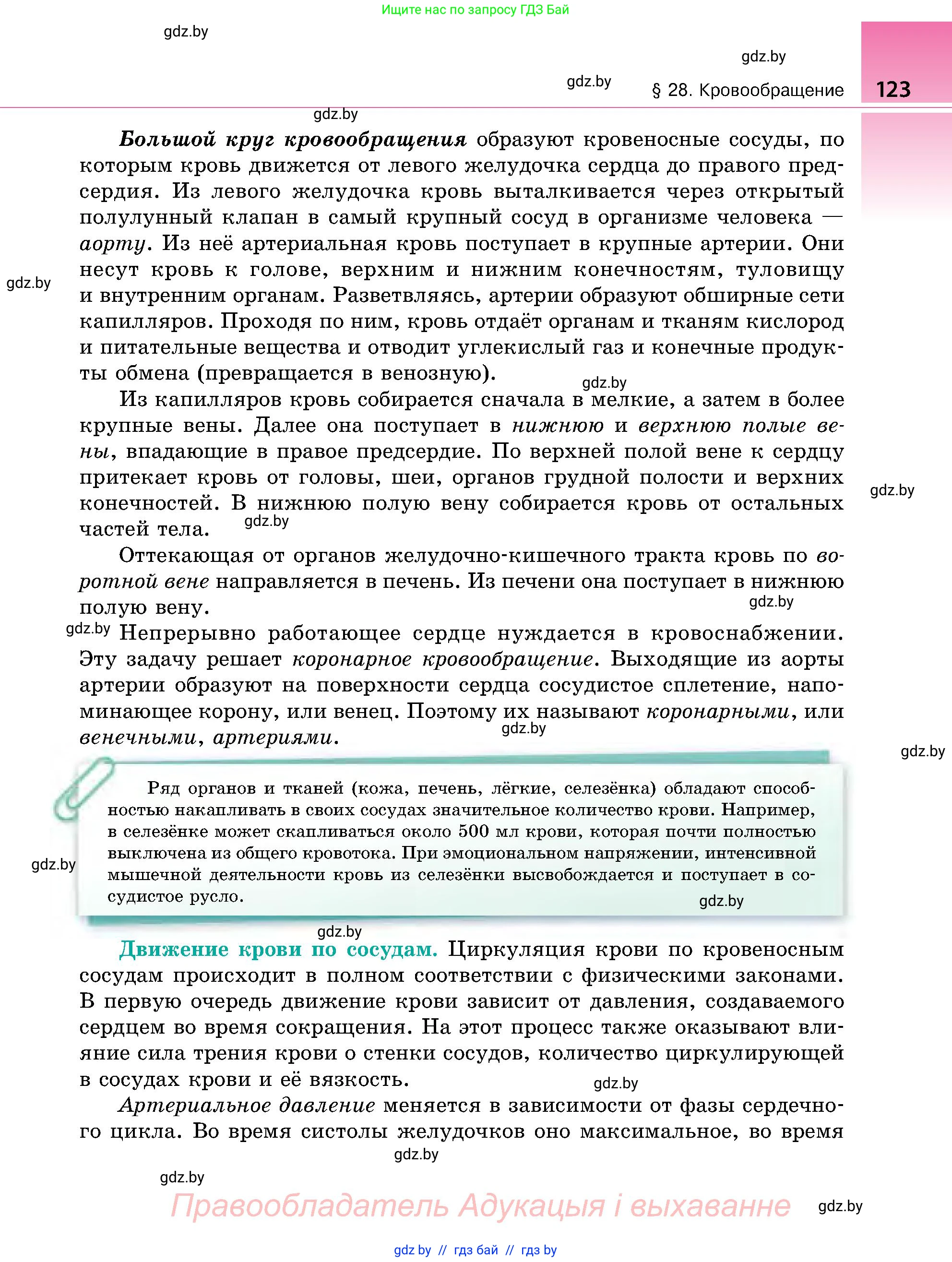 Биология, 9 класс Учебник, авторы: Борисов Олег Леонидович, Антипенко Алеся Анатольевна, Рогожников Олег Николаевич, издательство Адукацыя i выхаванне, Минск, 2025, бирюзового цвета, страница 123