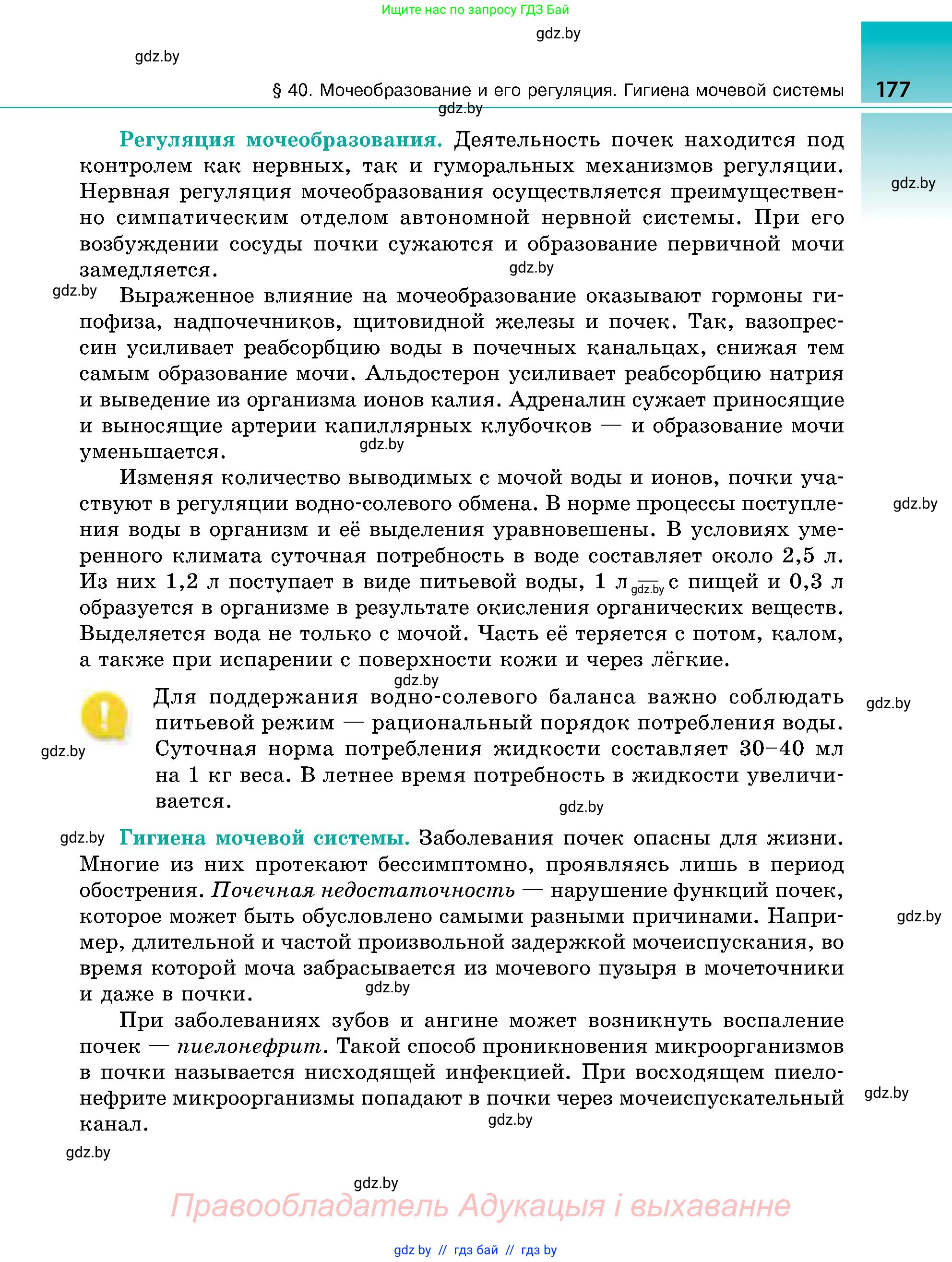 Биология, 9 класс Учебник, авторы: Борисов Олег Леонидович, Антипенко Алеся Анатольевна, Рогожников Олег Николаевич, издательство Адукацыя i выхаванне, Минск, 2025, бирюзового цвета, страница 177