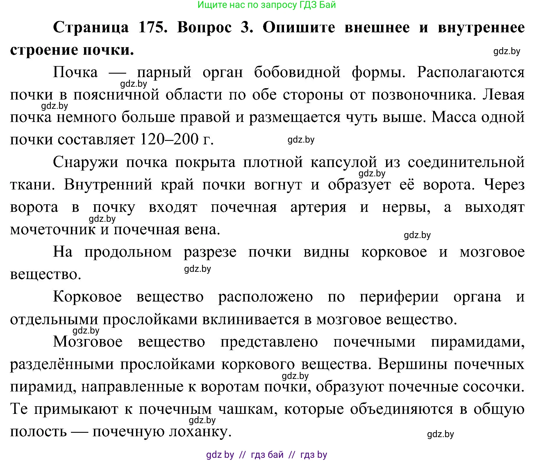 Биология, 9 класс Учебник, авторы: Борисов Олег Леонидович, Антипенко Алеся Анатольевна, Рогожников Олег Николаевич, издательство Адукацыя i выхаванне, Минск, 2025, бирюзового цвета, страница 175, номер 3, Решение