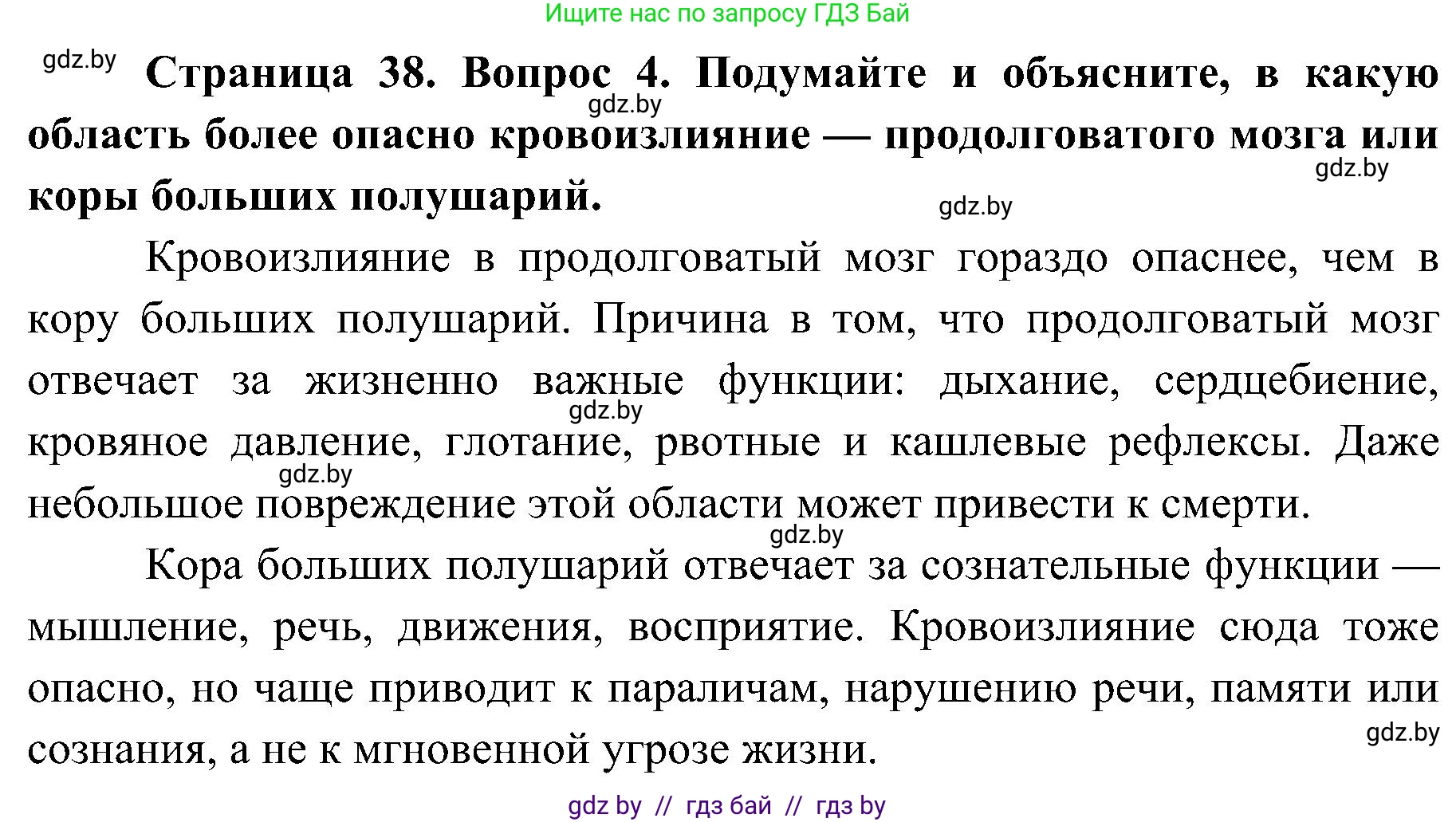 Биология, 9 класс Учебник, авторы: Борисов Олег Леонидович, Антипенко Алеся Анатольевна, Рогожников Олег Николаевич, издательство Адукацыя i выхаванне, Минск, 2025, бирюзового цвета, страница 38, номер 4, Решение