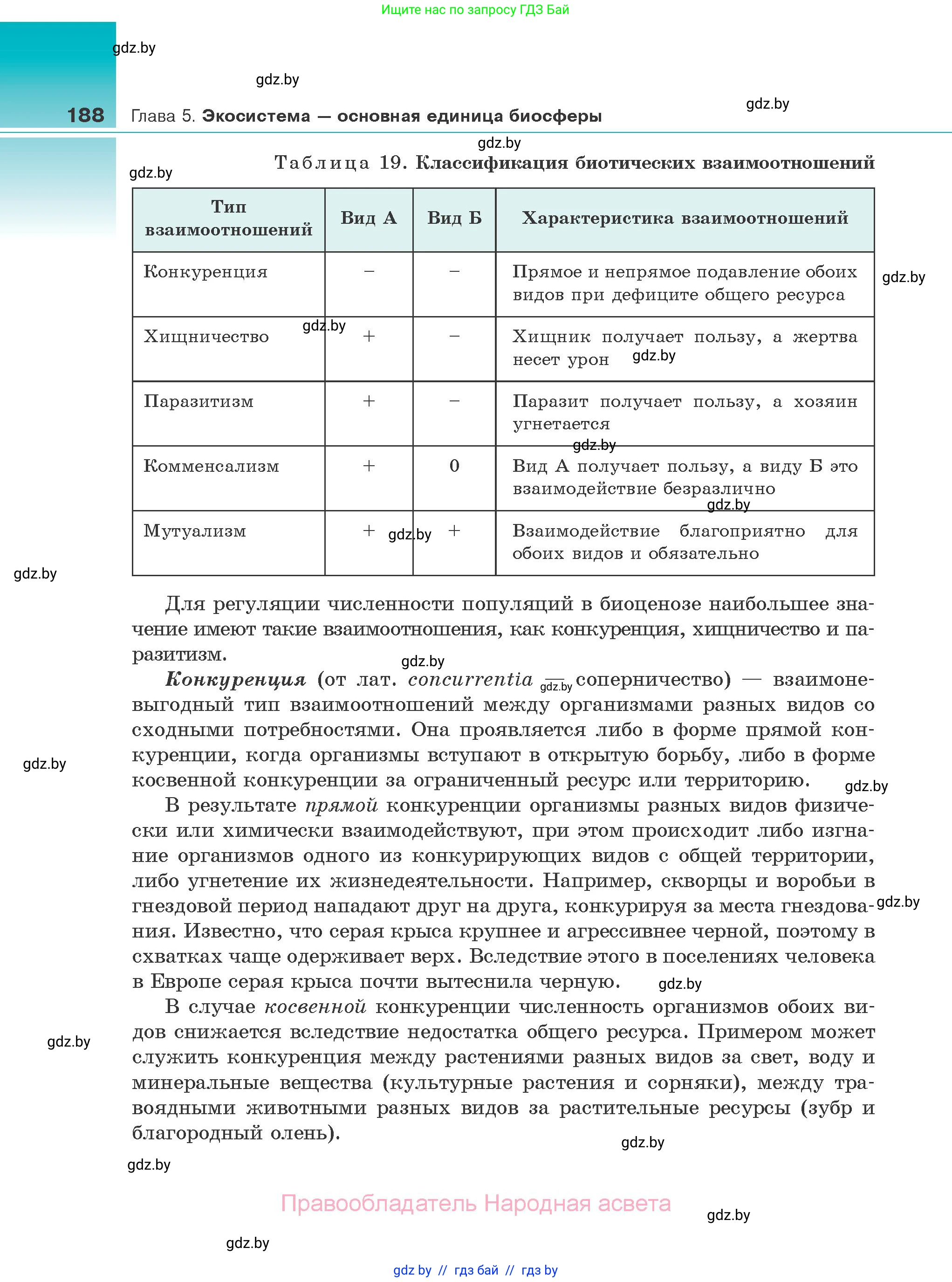 Биология, 10 класс Учебник, авторы: Маглыш Сабина Степановна, Кравченко Вячеслав Анатольевич, Довгун Татьяна Яновна, издательство Народная асвета, Минск, 2020, зелёного цвета, страница 188