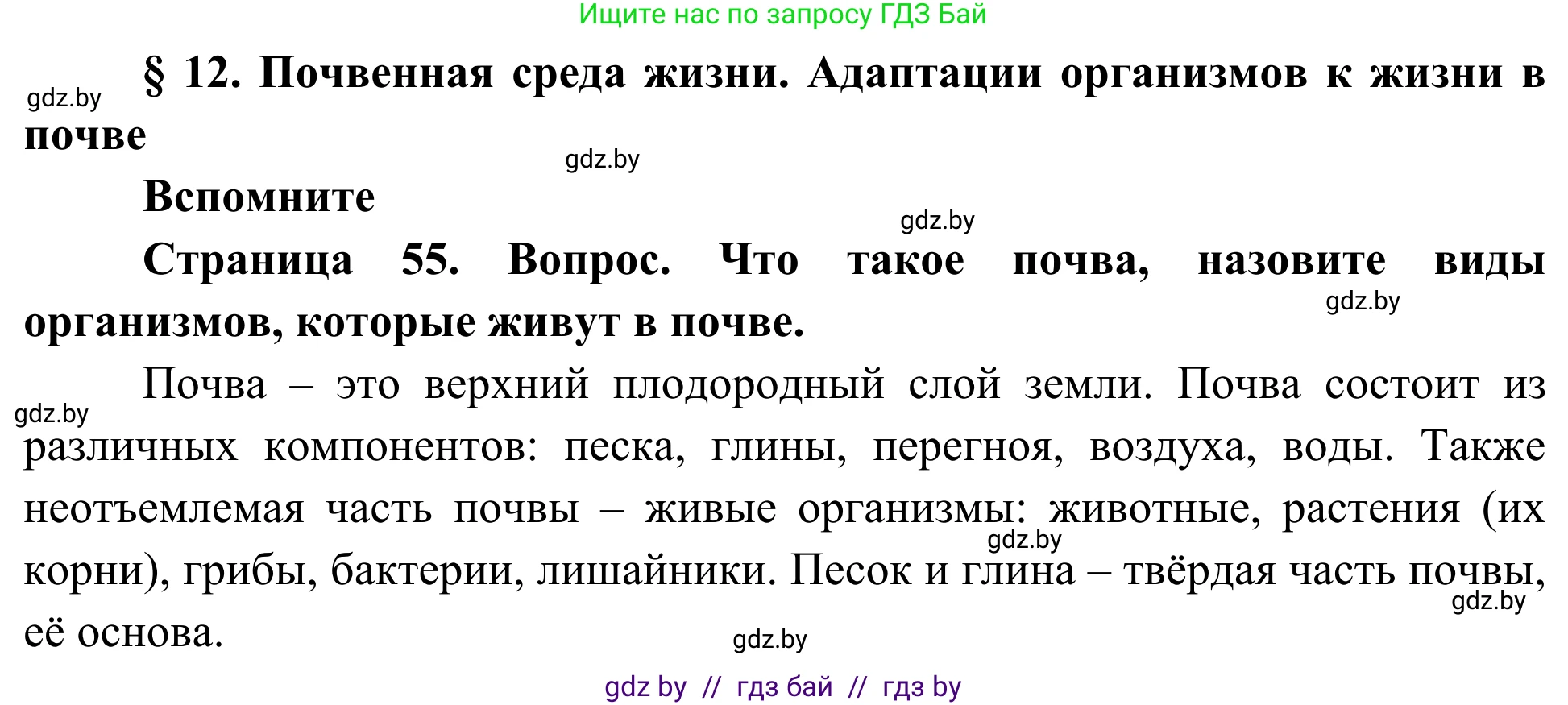 Биология, 10 класс Учебник, авторы: Маглыш Сабина Степановна, Кравченко Вячеслав Анатольевич, Довгун Татьяна Яновна, издательство Народная асвета, Минск, 2020, зелёного цвета, страница 55, Решение