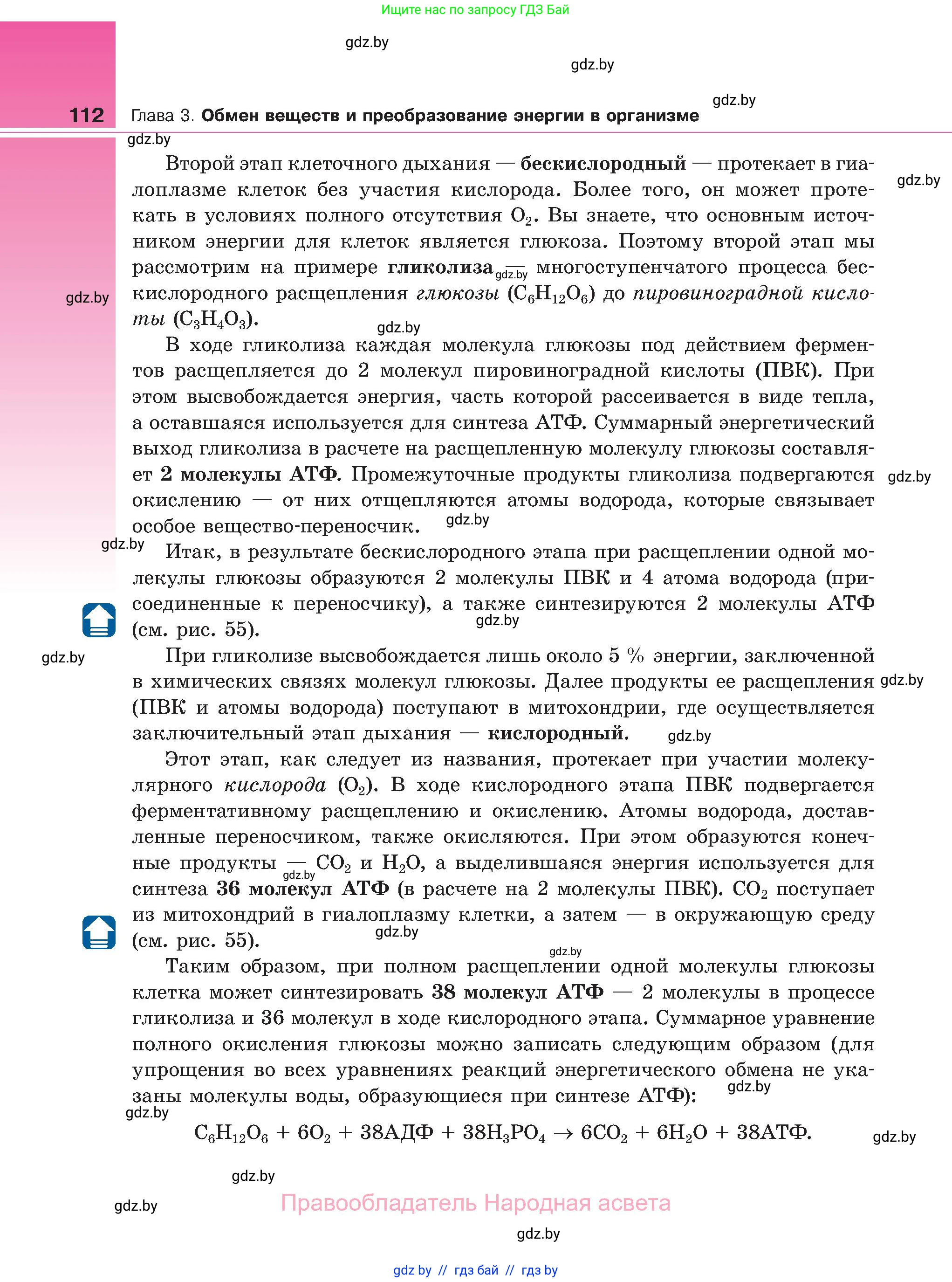 Биология, 11 класс Учебник, авторы: Дашков Максим Леонидович, Песнякевич Александр Георгиевич, Головач Алексей Михайлович, издательство Народная асвета, Минск, 2021, голубого цвета, страница 112