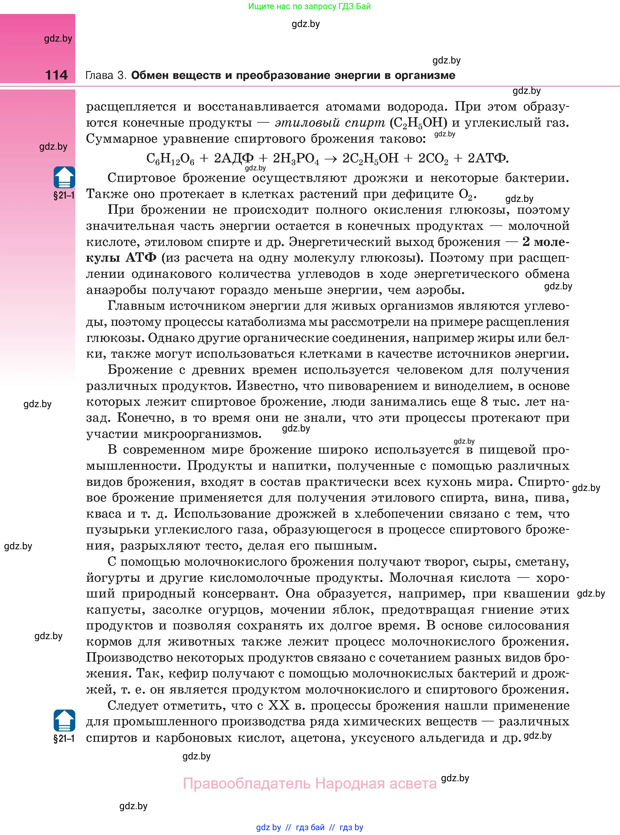 Биология, 11 класс Учебник, авторы: Дашков Максим Леонидович, Песнякевич Александр Георгиевич, Головач Алексей Михайлович, издательство Народная асвета, Минск, 2021, голубого цвета, страница 114