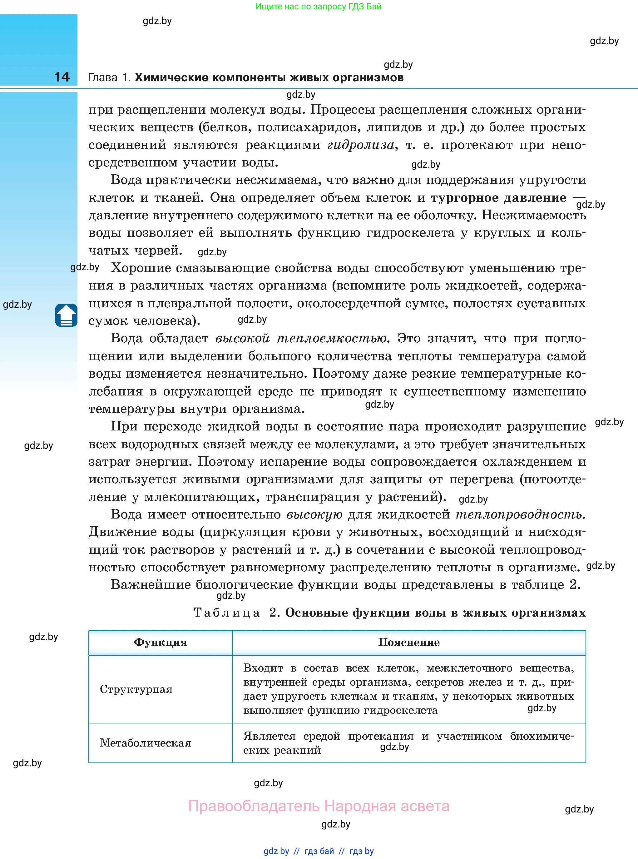 Биология, 11 класс Учебник, авторы: Дашков Максим Леонидович, Песнякевич Александр Георгиевич, Головач Алексей Михайлович, издательство Народная асвета, Минск, 2021, голубого цвета, страница 14