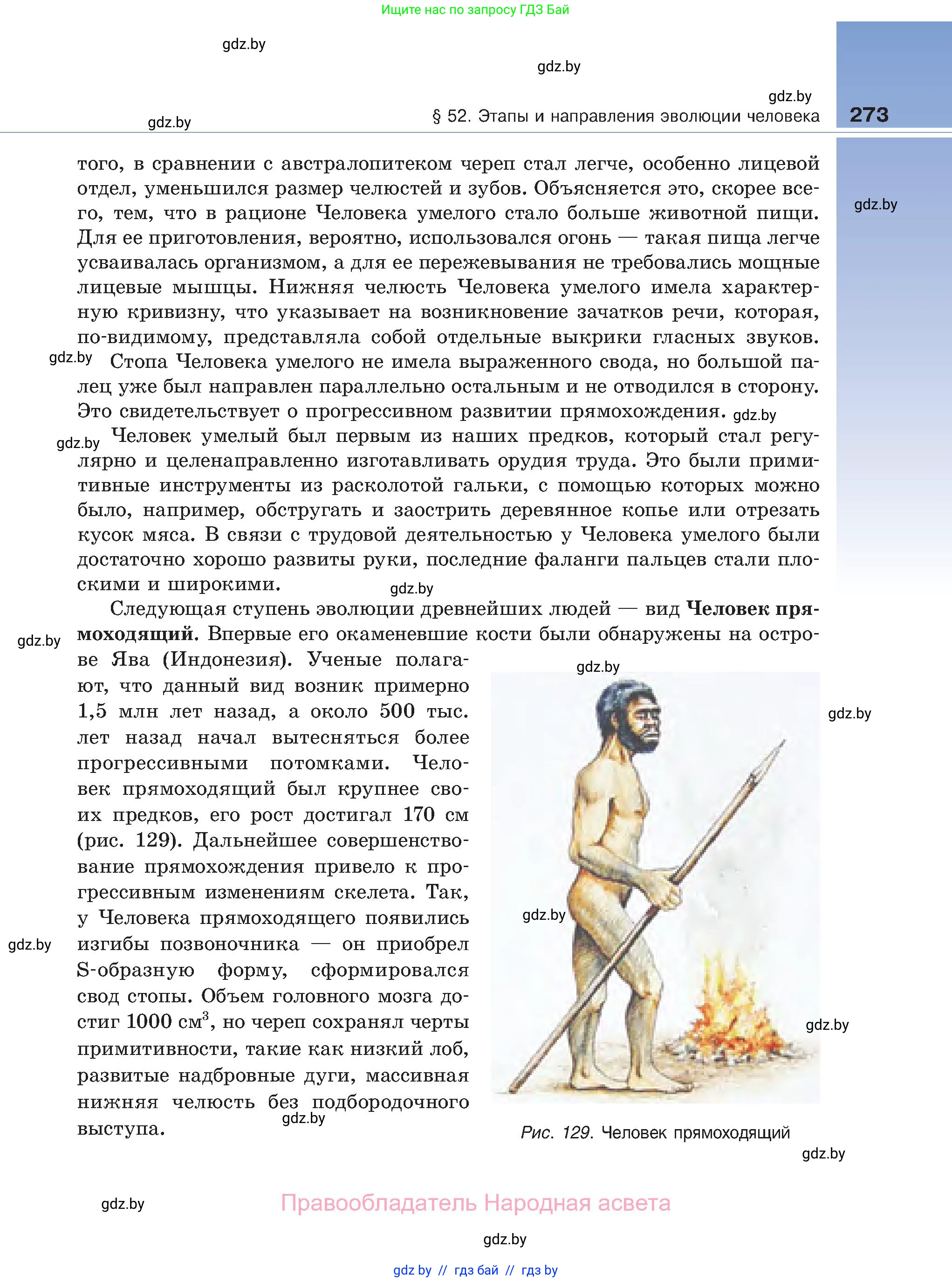 Биология, 11 класс Учебник, авторы: Дашков Максим Леонидович, Песнякевич Александр Георгиевич, Головач Алексей Михайлович, издательство Народная асвета, Минск, 2021, голубого цвета, страница 273