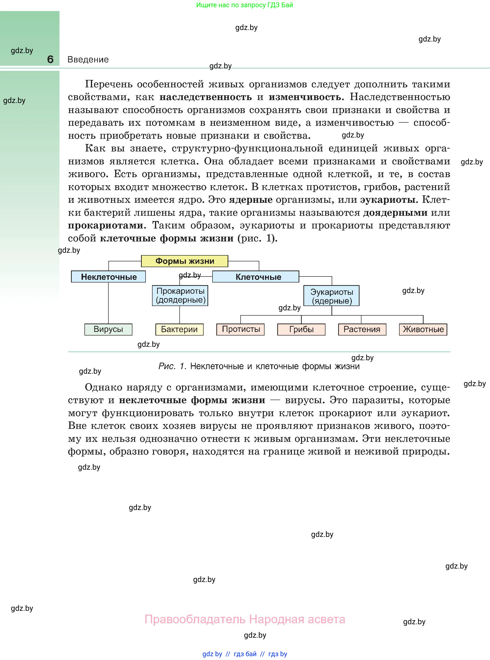 Биология, 11 класс Учебник, авторы: Дашков Максим Леонидович, Песнякевич Александр Георгиевич, Головач Алексей Михайлович, издательство Народная асвета, Минск, 2021, голубого цвета, страница 6