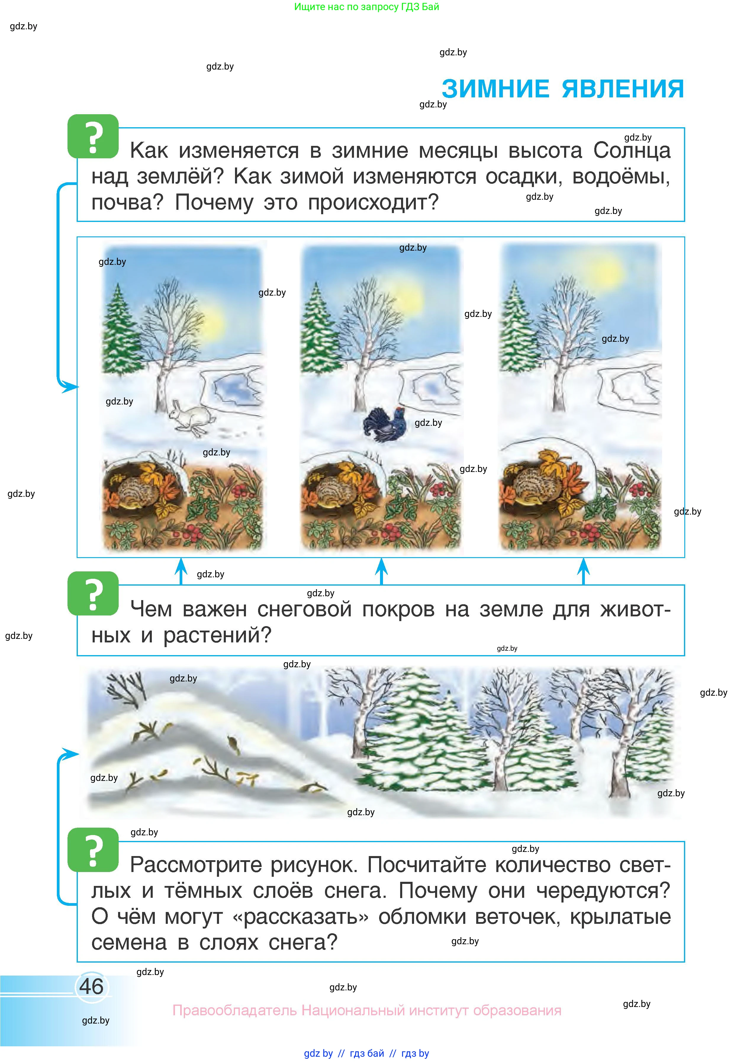 Человек и мир, 1 класс Учебник, авторы: Трафимова Галина Владимировна, Трафимов Сергей Анатольевич, издательство Национальный институт образования, Минск, 2023, салатового цвета, страница 46