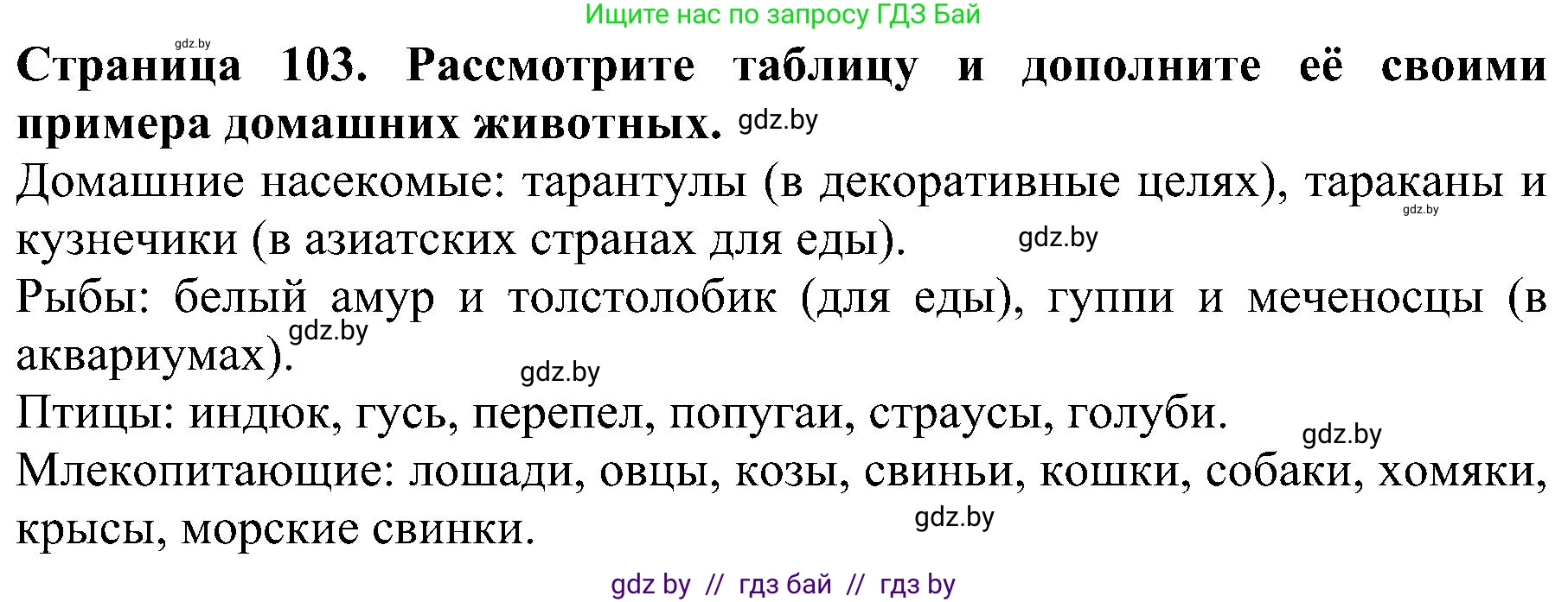 Человек и мир, 2 класс Учебник, авторы: Трафимова Галина Владимировна, Трафимов Сергей Анатольевич, издательство Академия образования, Минск, 2024, страница 103, номер 2, Решение