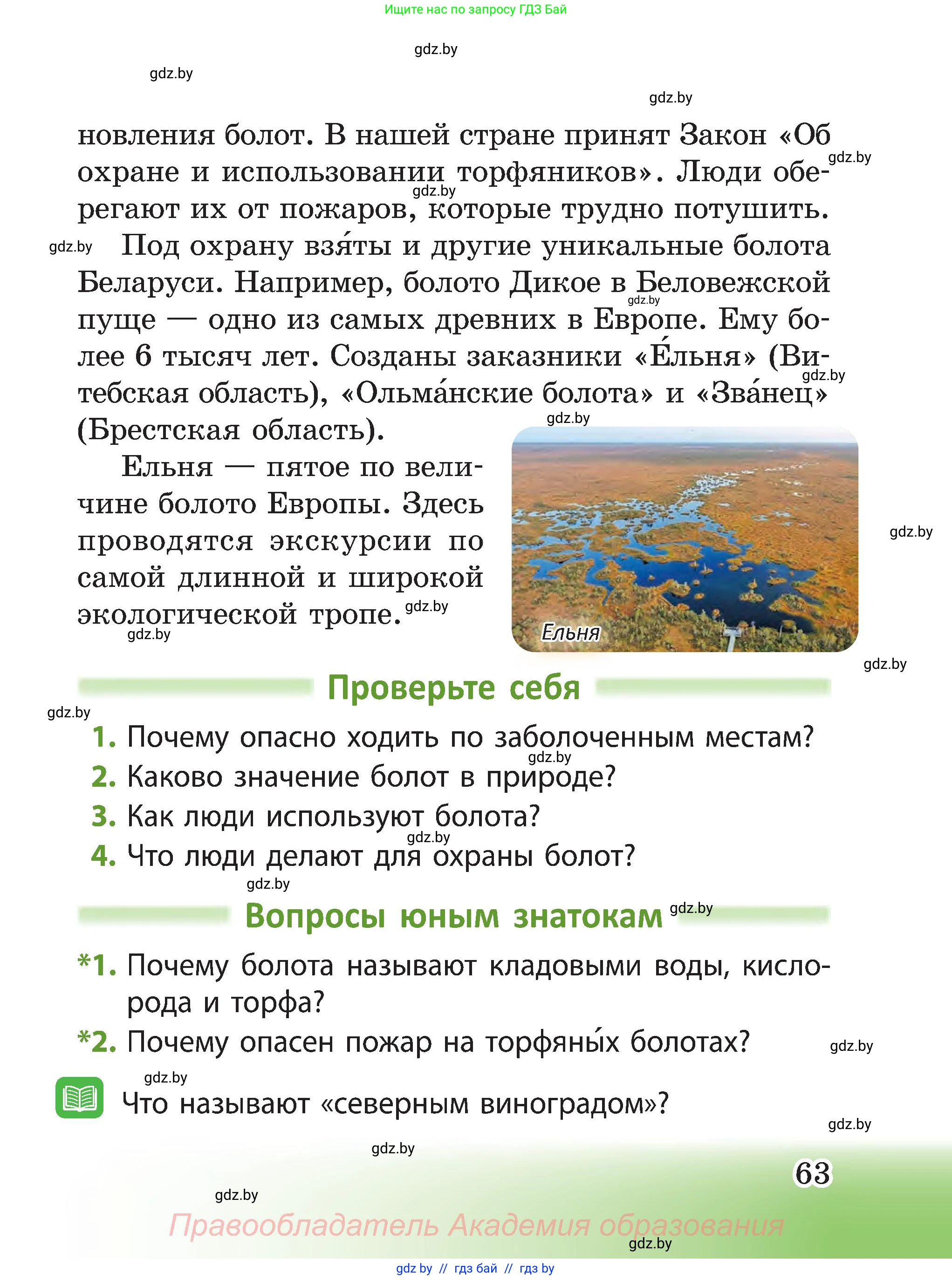 Человек и мир, 3 класс Учебник, авторы: Трафимова Галина Владимировна, Трафимов Сергей Анатольевич, издательство Академия образования, Минск, 2025, голубого цвета, страница 63