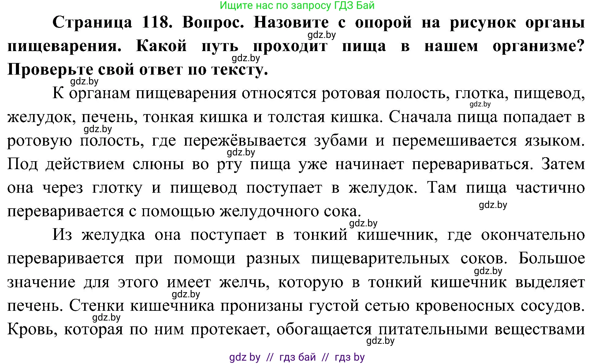 Человек и мир, 3 класс Учебник, авторы: Трафимова Галина Владимировна, Трафимов Сергей Анатольевич, издательство Академия образования, Минск, 2025, голубого цвета, страница 118, Решение