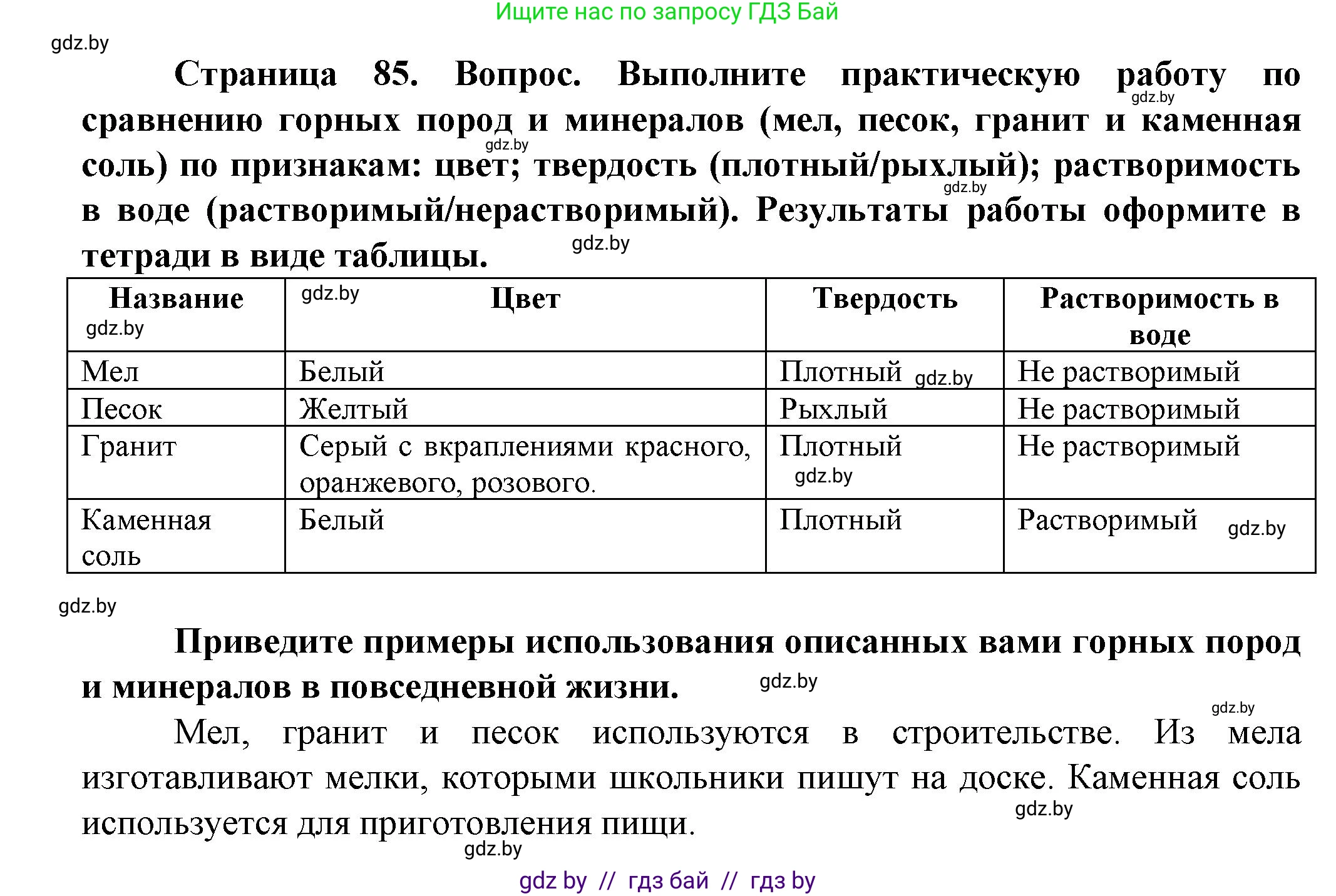 Человек и мир, 5 класс Учебник, авторы: Лопух Пётр Степанович, Сарычева Ольга Владимировна, Шкель Людмила Валерьевна, издательство Народная асвета, Минск, 2022, белого цвета, страница 85, Решение