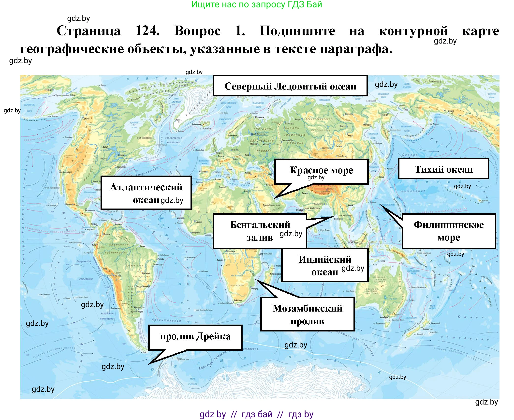 Человек и мир, 5 класс Учебник, авторы: Лопух Пётр Степанович, Сарычева Ольга Владимировна, Шкель Людмила Валерьевна, издательство Народная асвета, Минск, 2022, белого цвета, страница 124, номер 1, Решение