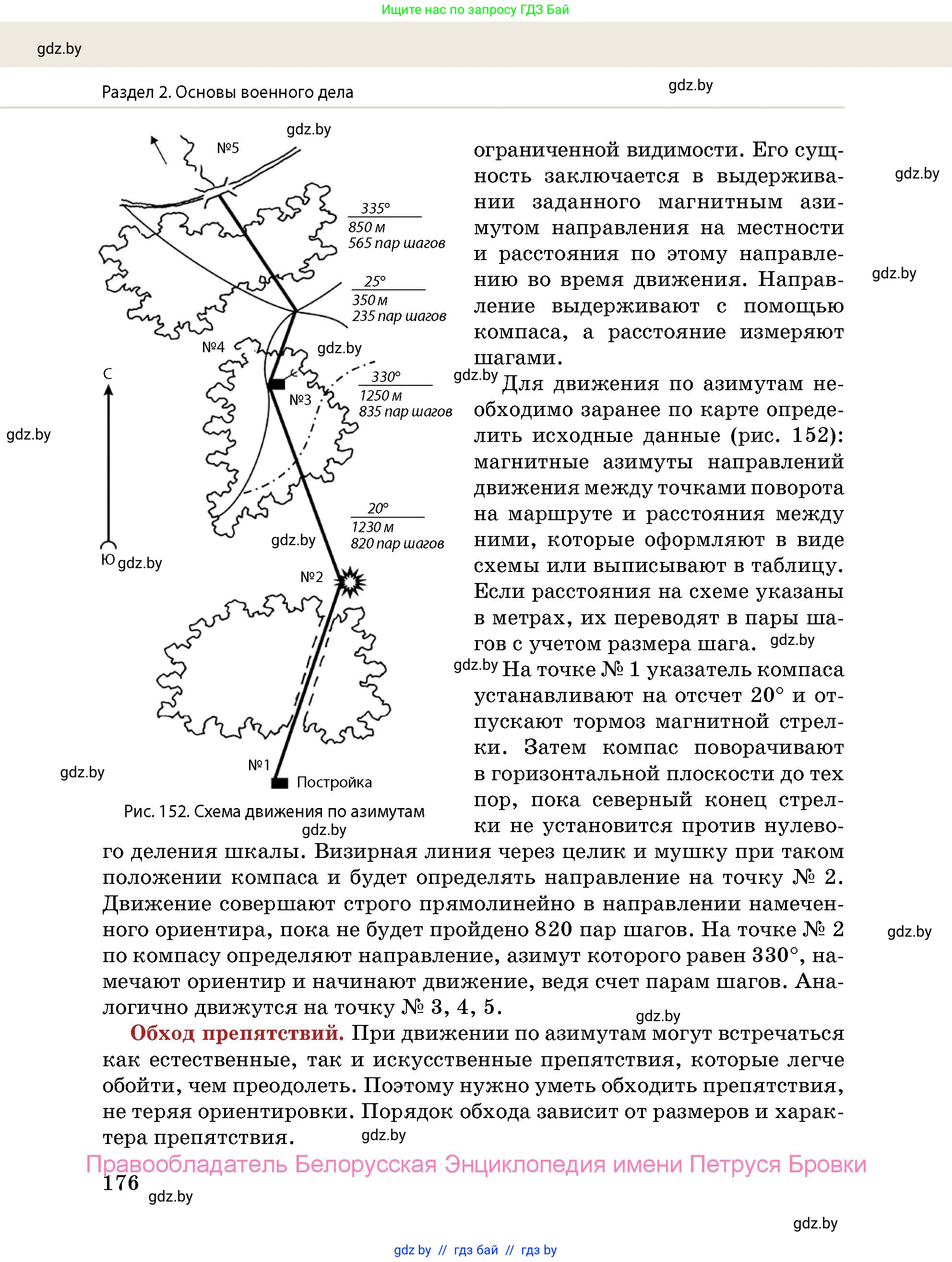 допризывная подготовка, 10-11 класс Учебник, авторы: Драгунов Вадим Валерьевич, Богдан Василий Генрихович, Городниченко Александр Николаевич, Дроговоз И Г, Кирпичев С Н, Мирончук С П, Павлющик А А, Ржеутский Л Я, Савчанчик С А, Стринкевич А Л, Хатешев Н С, Шелудков И Г, Шуканов С В, издательство Белорусская Энциклопедия имени Петруся Бровки, Минск, 2019, страница 176
