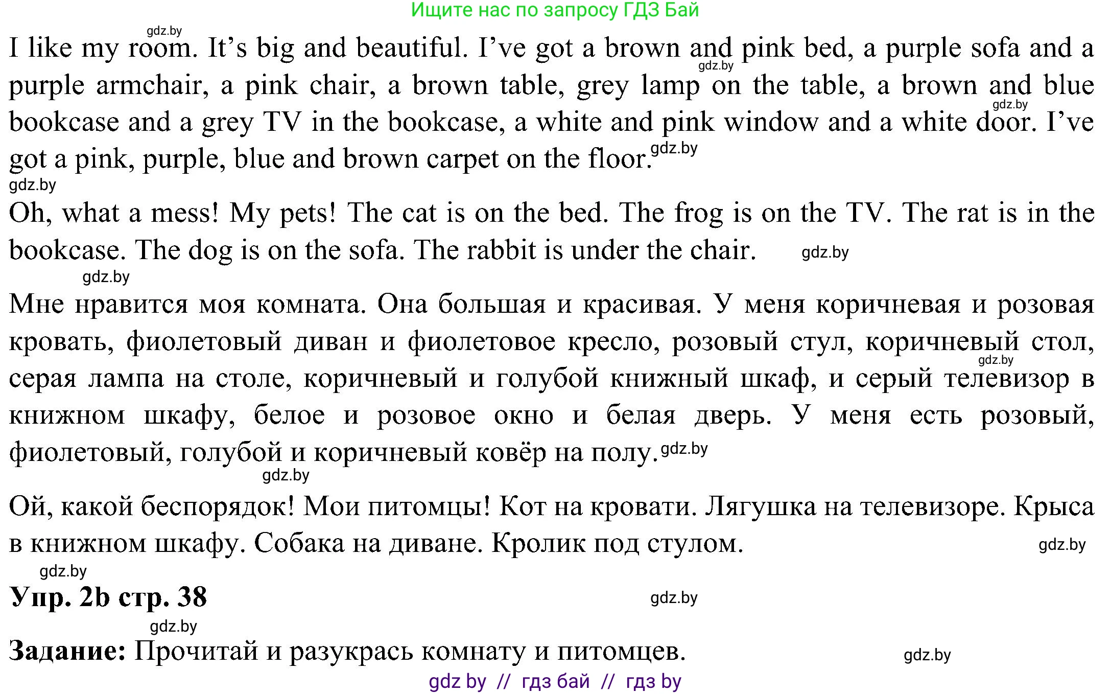 Английский язык (english), 3 класс практикум (activity book ), авторы: Лапицкая Людмила Михайловна (Lapitskaya Ludmila), Калишевич Алла Ивановна, Севрюкова Татьяна Юрьевна, Седунова Наталья Михайловна (Sedunova Natalia), издательство Аверсэв, Минск, 2023, зелёного цвета, Часть 2, страница 38, номер 2, Решение (продолжение 2)