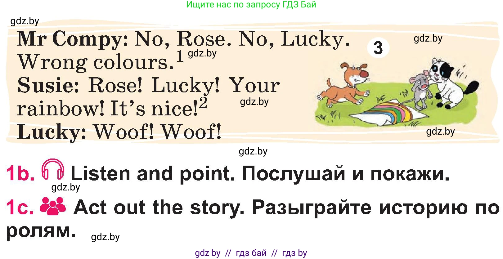 Английский язык (english), 3 класс Учебник, авторы: Лапицкая Людмила Михайловна (Lapitskaya Ludmila), Калишевич Алла Ивановна, Севрюкова Татьяна Юрьевна, Седунова Наталья Михайловна (Sedunova Natalia), издательство Вышэйшая школа, Минск, 2023, Часть 1, страница 20, номер 1, Условие (продолжение 2)