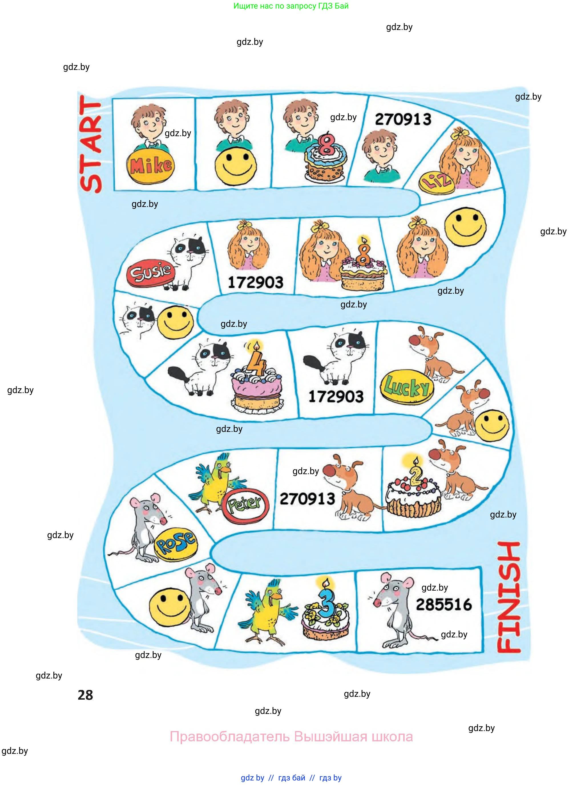 Английский язык (english), 3 класс Учебник, авторы: Лапицкая Людмила Михайловна (Lapitskaya Ludmila), Калишевич Алла Ивановна, Севрюкова Татьяна Юрьевна, Седунова Наталья Михайловна (Sedunova Natalia), издательство Вышэйшая школа, Минск, 2023, Часть 2, страница 28