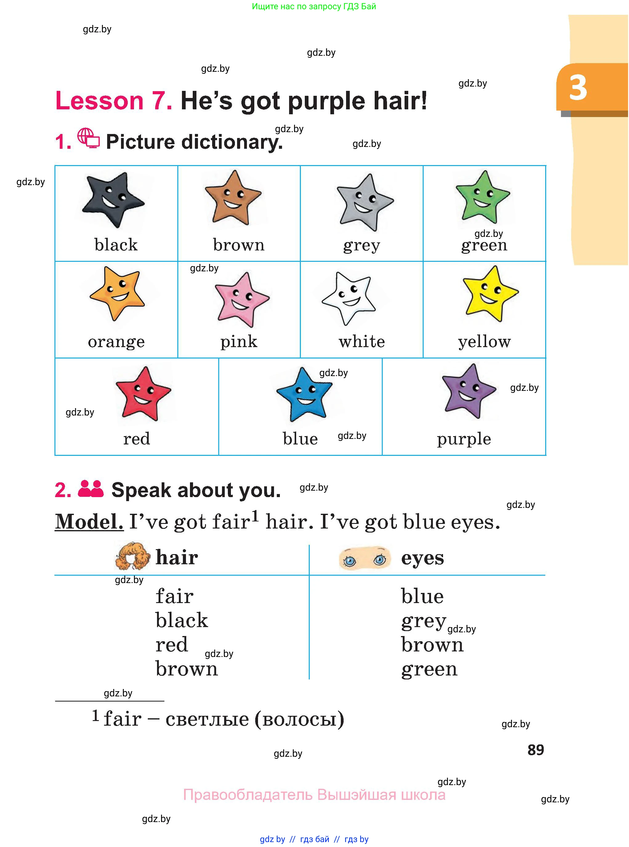 Английский язык (english), 3 класс Учебник, авторы: Лапицкая Людмила Михайловна (Lapitskaya Ludmila), Калишевич Алла Ивановна, Севрюкова Татьяна Юрьевна, Седунова Наталья Михайловна (Sedunova Natalia), издательство Вышэйшая школа, Минск, 2023, Часть 1, страница 89