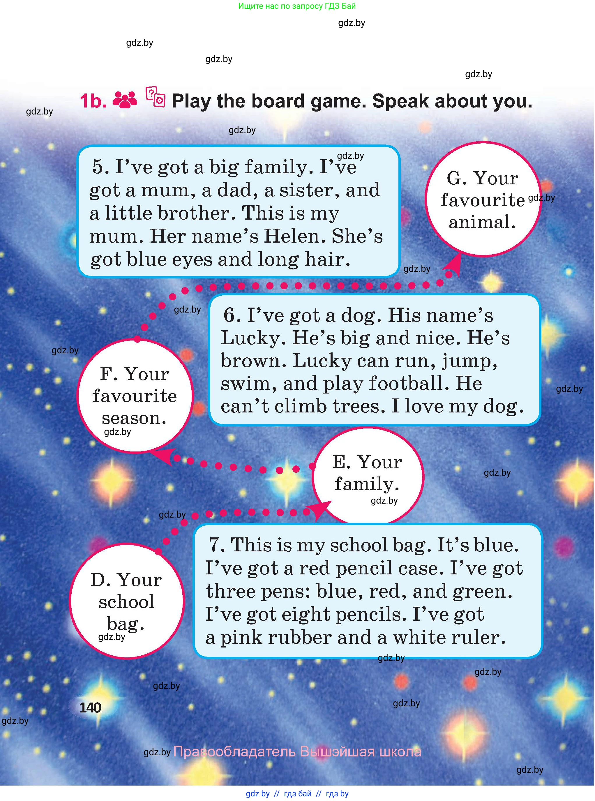 Английский язык (english), 3 класс Учебник, авторы: Лапицкая Людмила Михайловна (Lapitskaya Ludmila), Калишевич Алла Ивановна, Севрюкова Татьяна Юрьевна, Седунова Наталья Михайловна (Sedunova Natalia), издательство Вышэйшая школа, Минск, 2023, страница 140