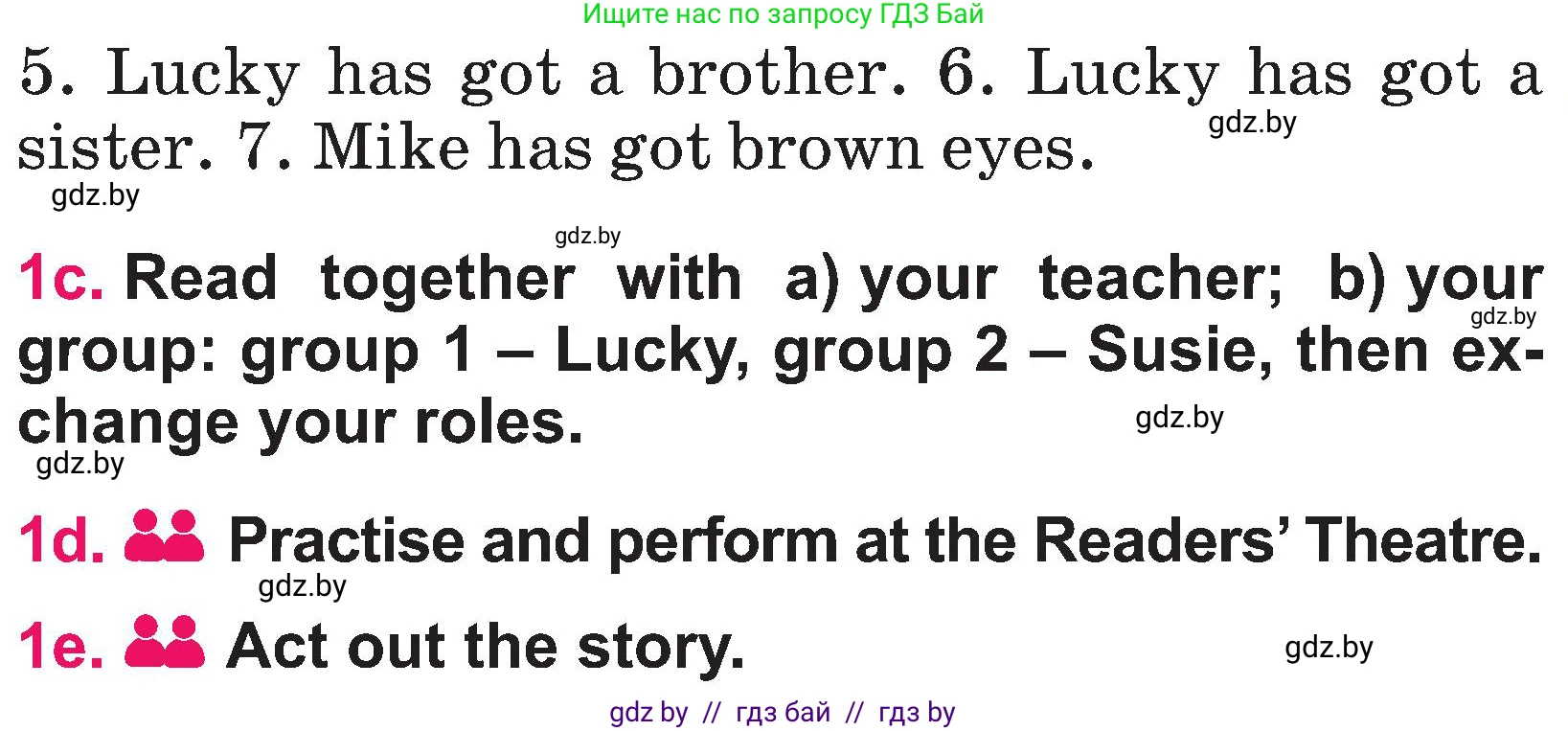 Английский язык (english), 3 класс Учебник, авторы: Лапицкая Людмила Михайловна (Lapitskaya Ludmila), Калишевич Алла Ивановна, Севрюкова Татьяна Юрьевна, Седунова Наталья Михайловна (Sedunova Natalia), издательство Вышэйшая школа, Минск, 2023, Часть 1, страница 99, номер 1, Условие (продолжение 3)
