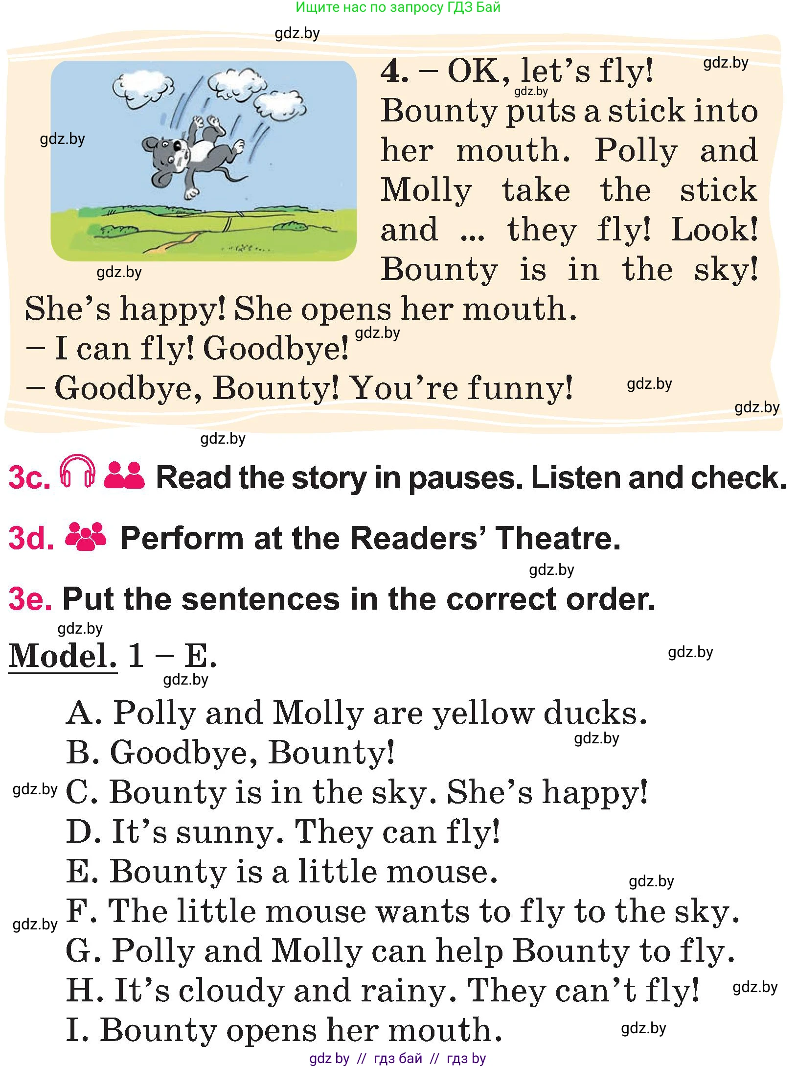 Английский язык (english), 3 класс Учебник, авторы: Лапицкая Людмила Михайловна (Lapitskaya Ludmila), Калишевич Алла Ивановна, Севрюкова Татьяна Юрьевна, Седунова Наталья Михайловна (Sedunova Natalia), издательство Вышэйшая школа, Минск, 2023, Часть 2, страница 94, номер 3, Условие (продолжение 3)