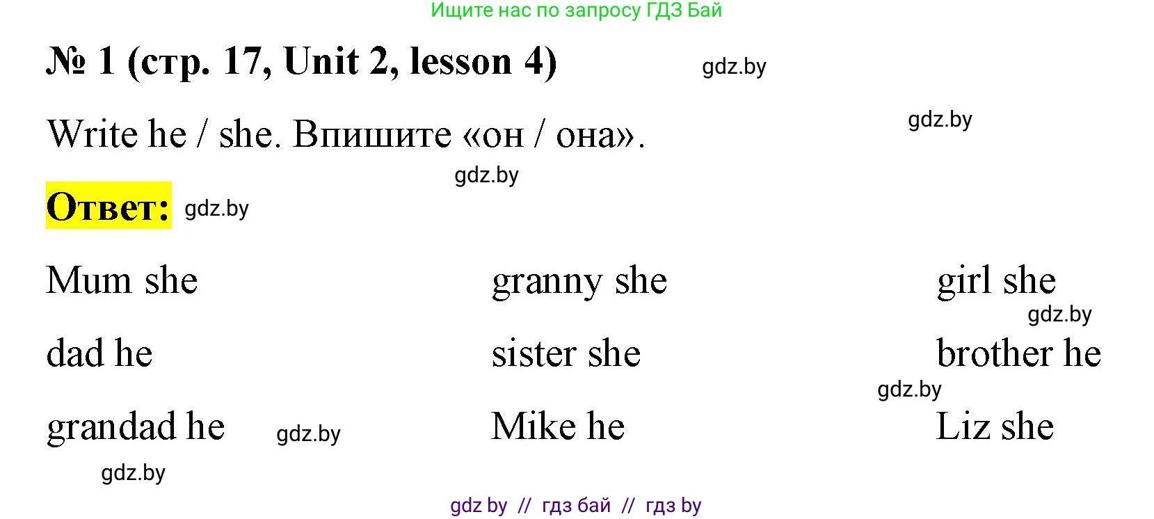 Английский язык (english), 3 класс практикум по грамматике (grammar), автор: Севрюкова Татьяна Юрьевна, издательство Аверсэв, Минск, 2023, салатового цвета, страница 17, номер 1, Решение