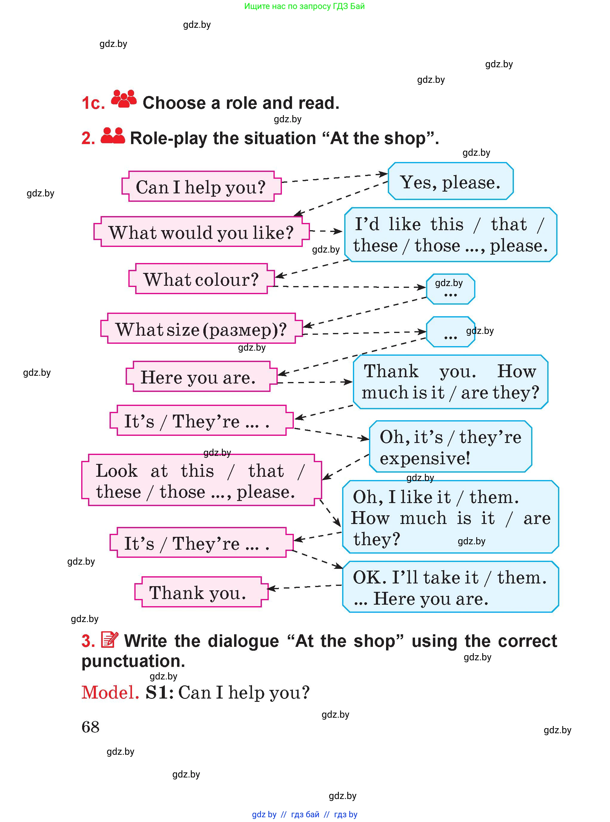 Английский язык (english), 4 класс Учебник (Student's book), авторы: Лапицкая Людмила Михайловна (Lapitskaya Ludmila), Седунова Наталья Михайловна (Sedunova Natalia), издательство Адукацыя i выхаванне, Минск, 2024, бирюзового цвета, Часть ( Part) 1, страница 68